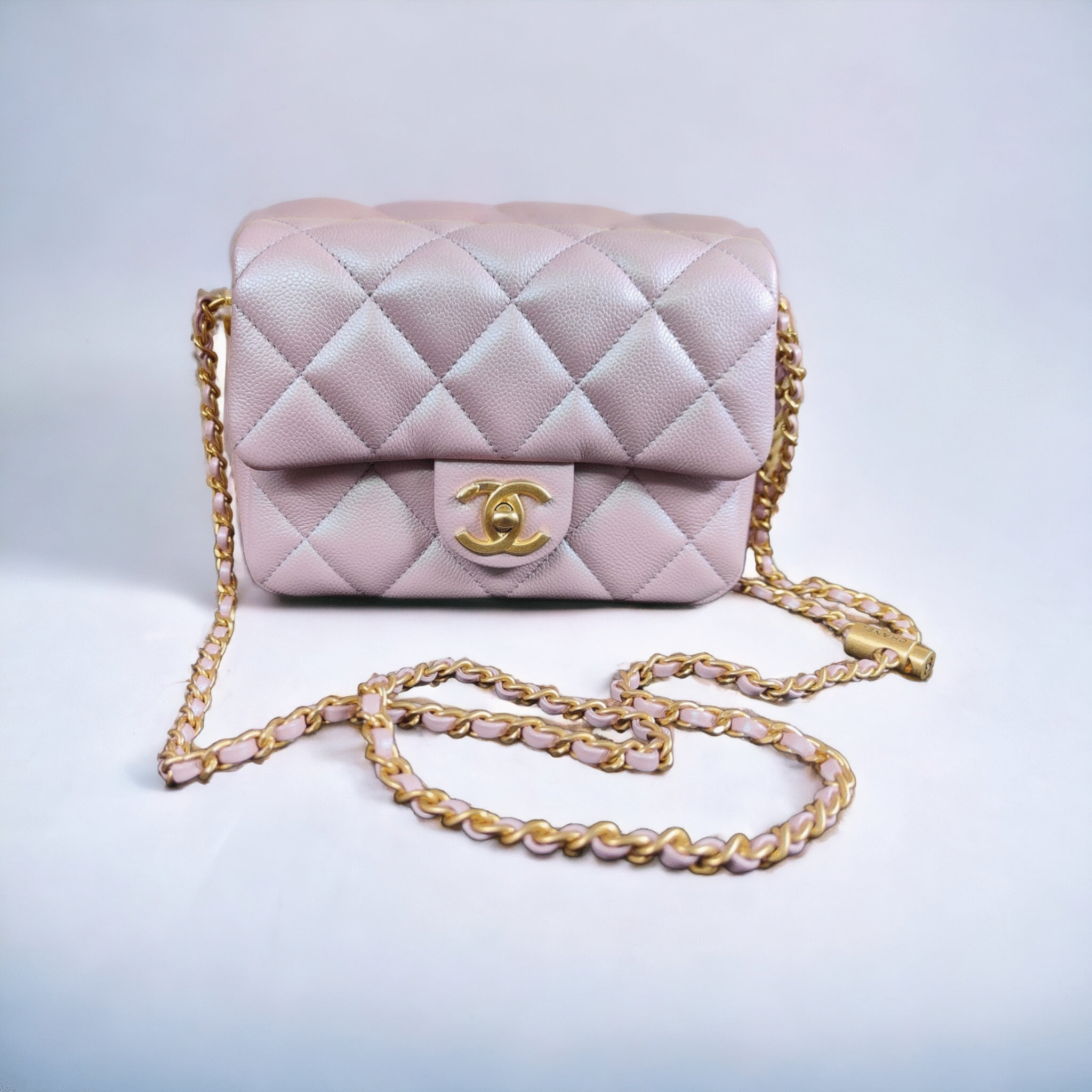 Chanel Reversible Mini Sac Cordon Peach Handbag - BougieHabit