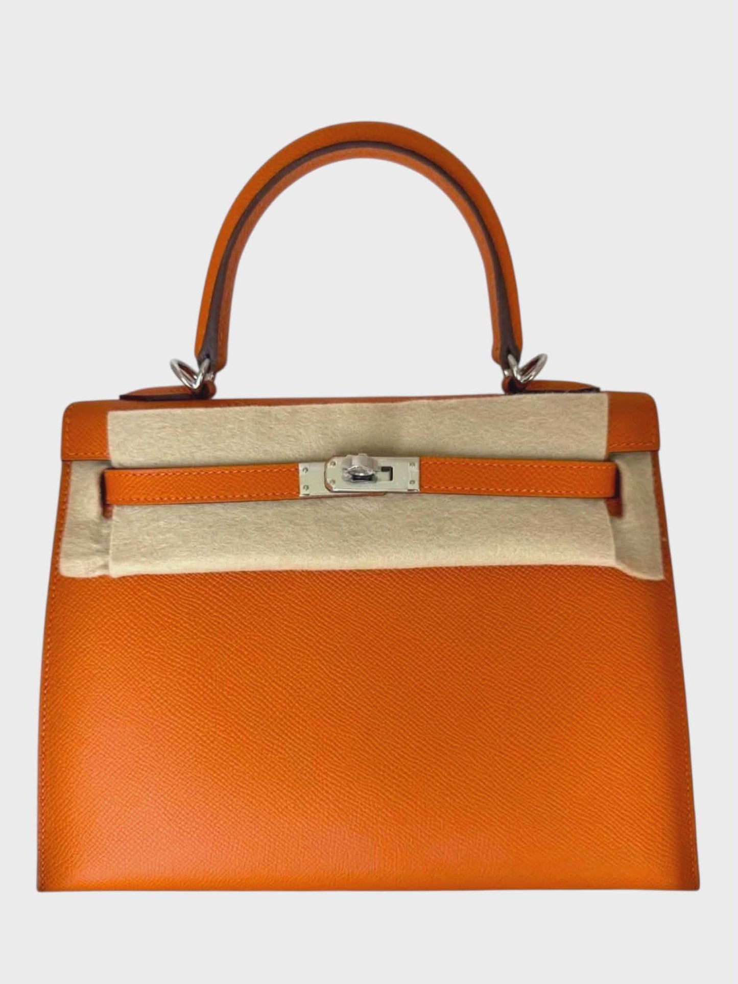 Hermes Kelly Sellier 25 Orange Epsom PHW