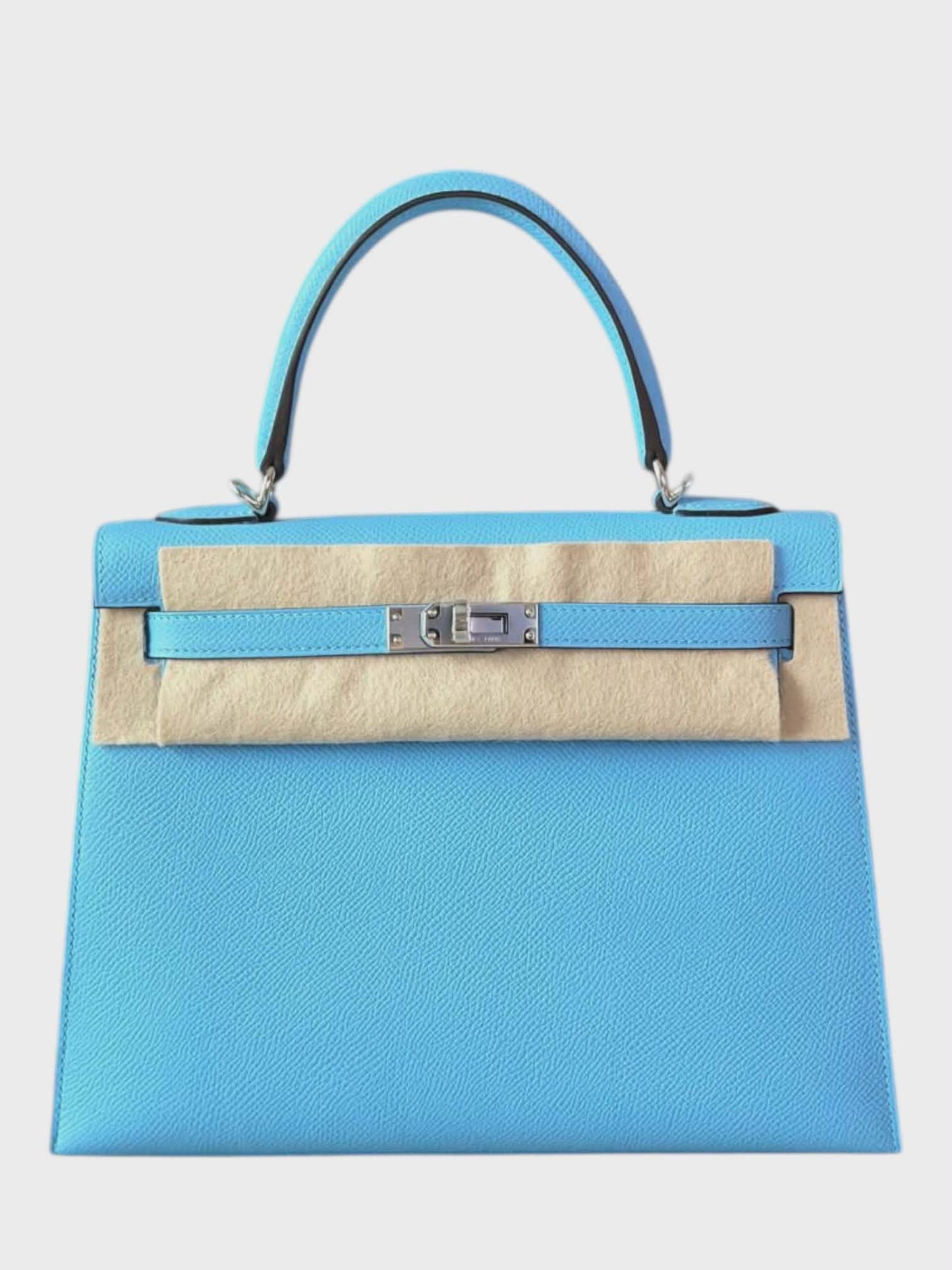 Hermes Kelly Sellier 25 Celeste Epsom PHW