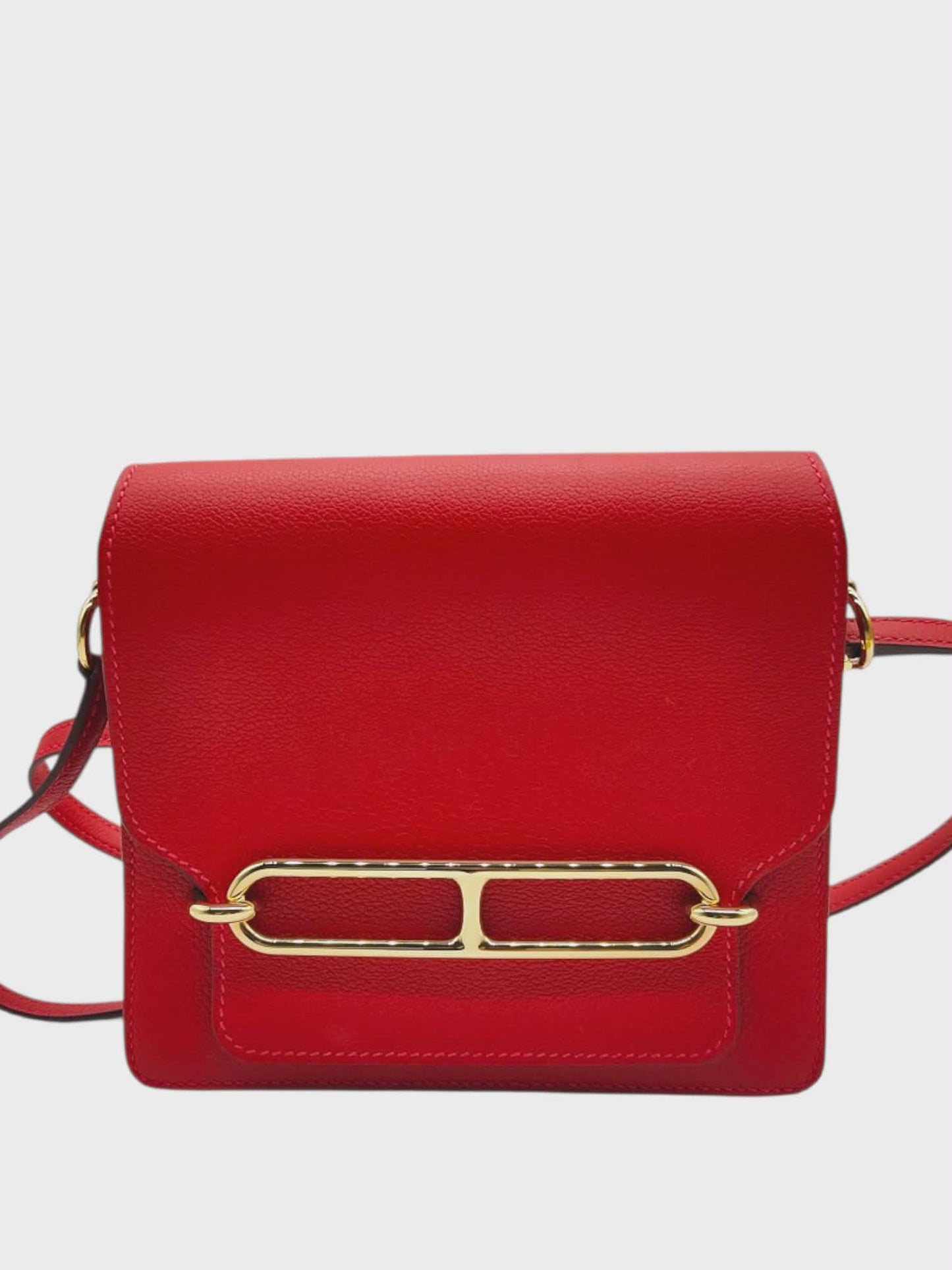 Hermes Roulis Mini Rouge Casaque Evercolor GHW