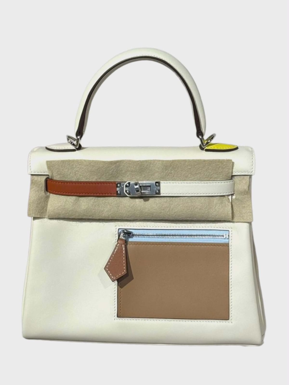 Hermes Kelly Retourne 25 Colormatic Nata Cuivre Lime Mauve Sylvestre Blue Brume Swift PHW