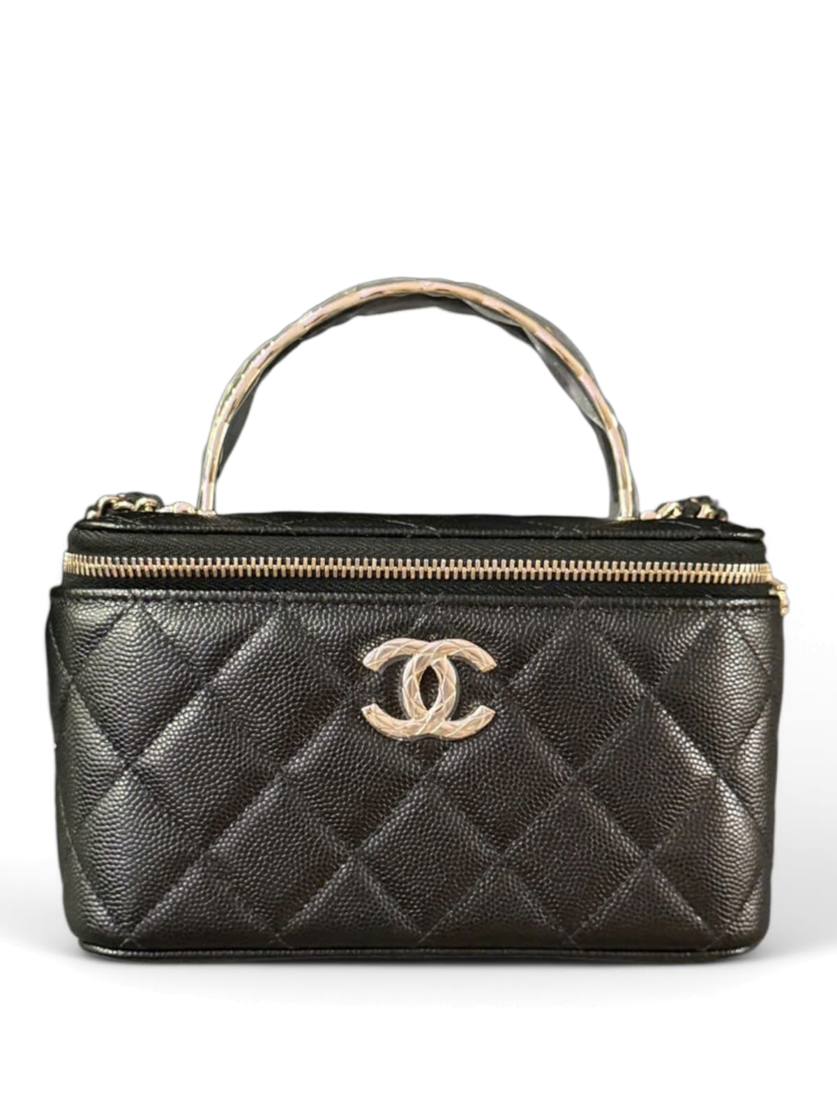 Chanel Vanity Handle Black Caviar AGHW 25S