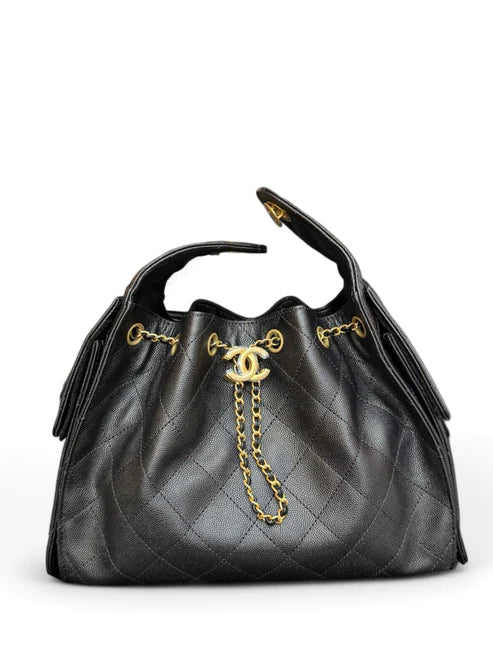 Chanel Hobo Small Black Caviar AGHW