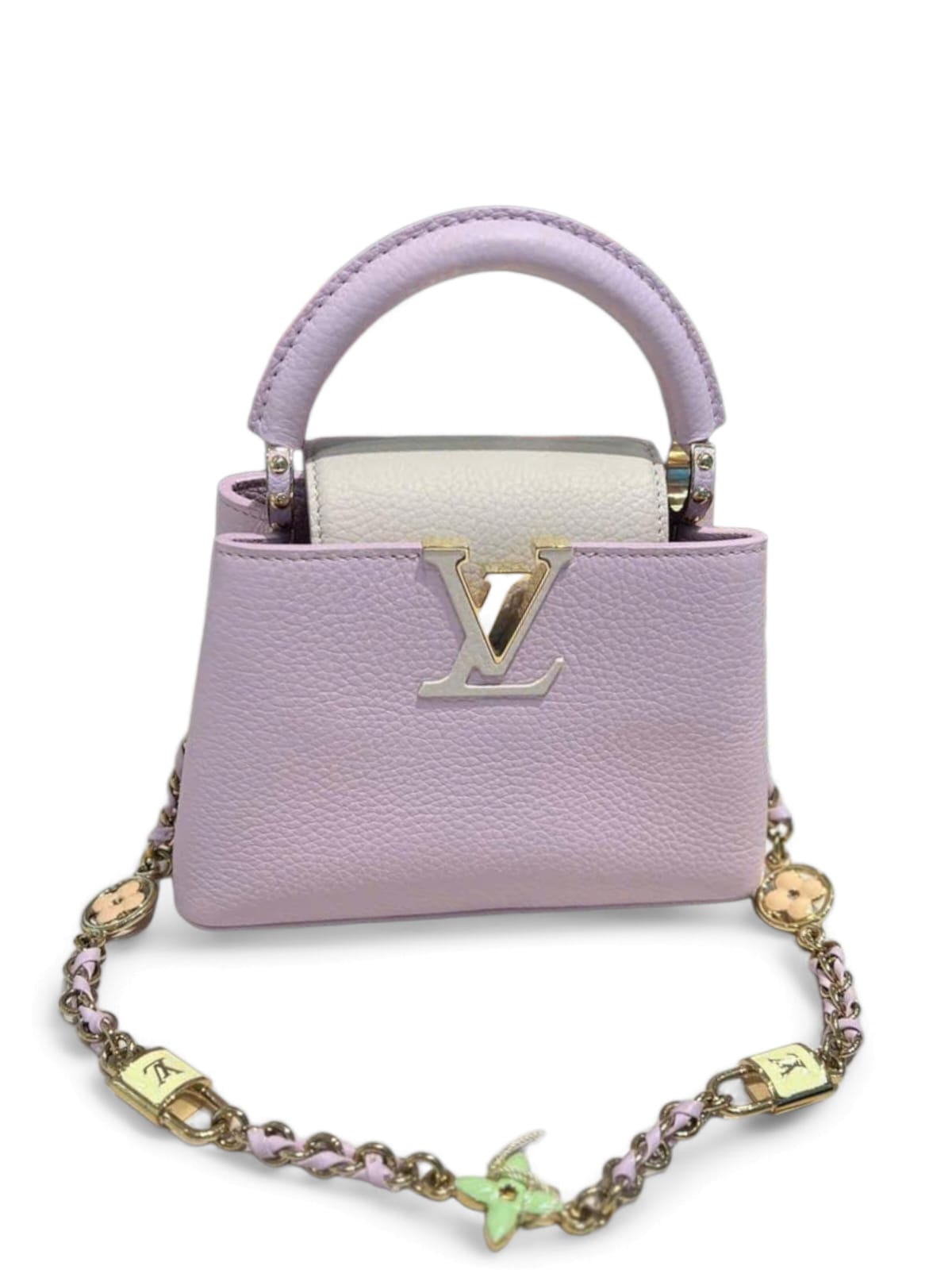 Louis Vuitton Capucines Mini Handle Pink Taurillon Gold Hardware