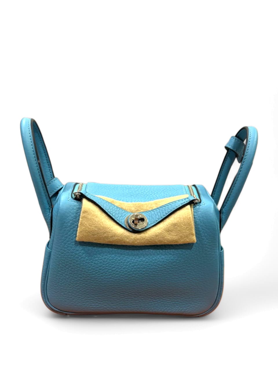 Hermes Lindy Mini Blue Du Nord Clemence PHW