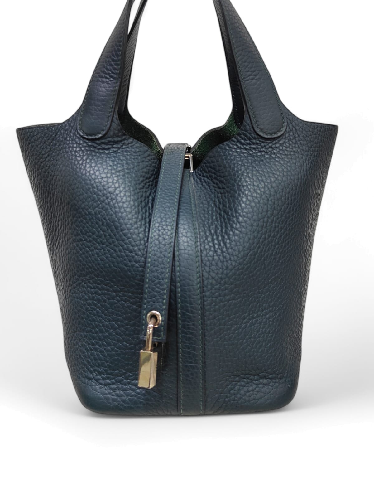 Hermes Picotin 18 Vert Cypress Clemence PHW