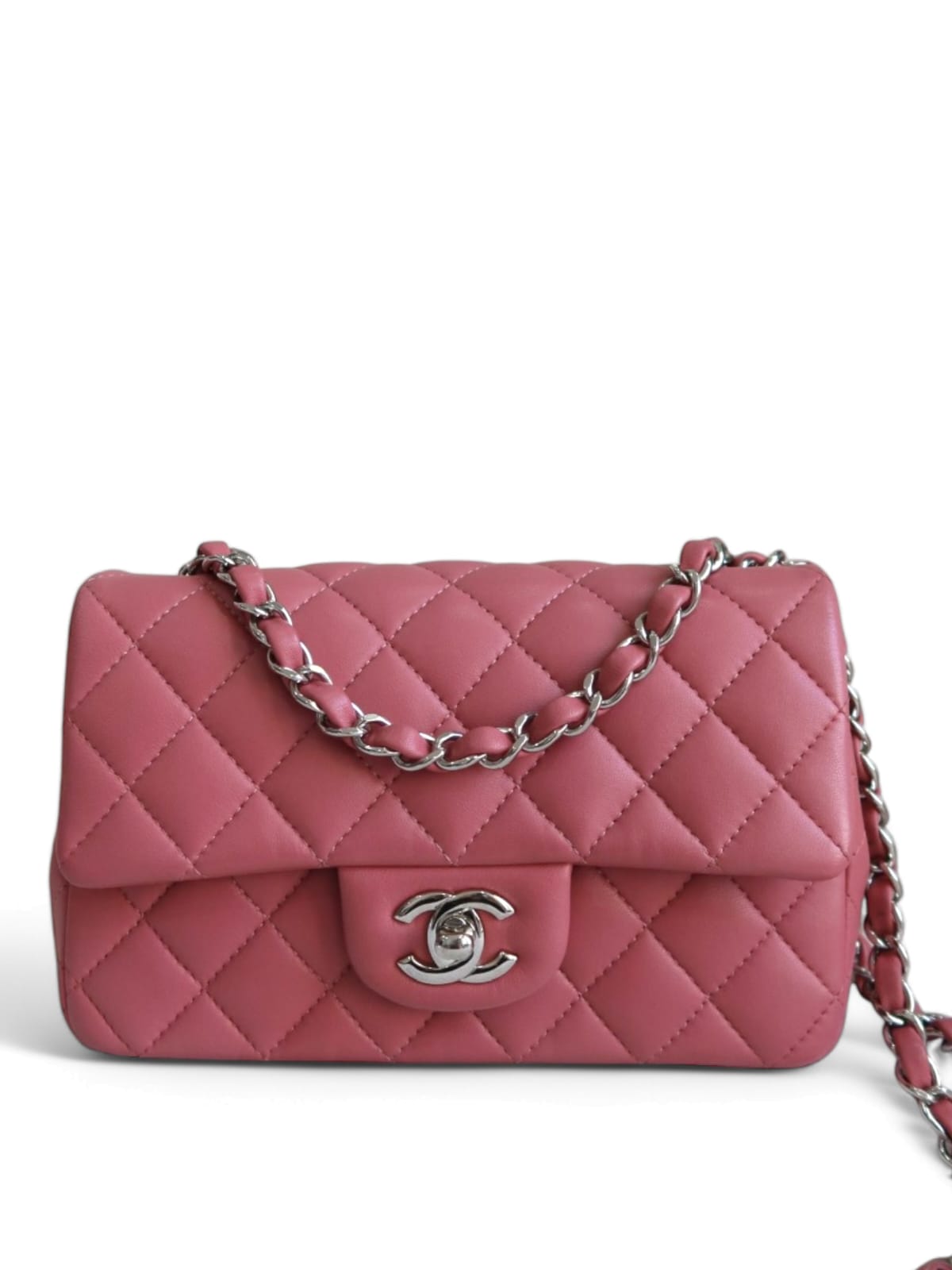 Chanel Mini Rectangular Pink Lambskin SHW