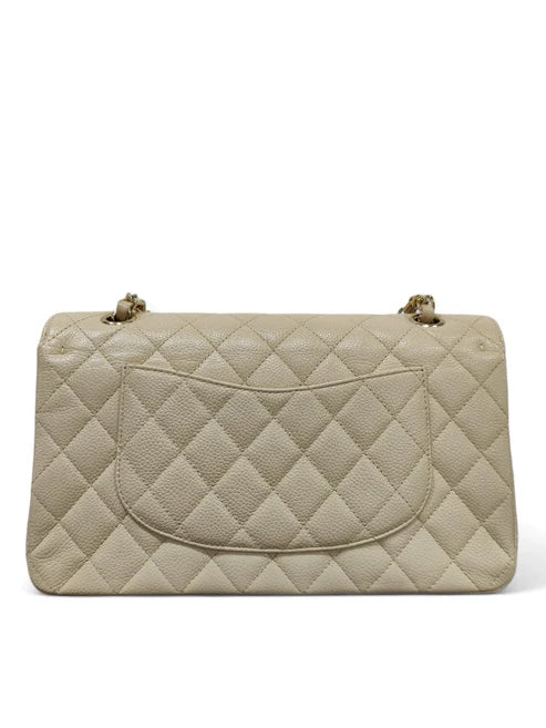 Chanel Classic Medium Beige Caviar GHW