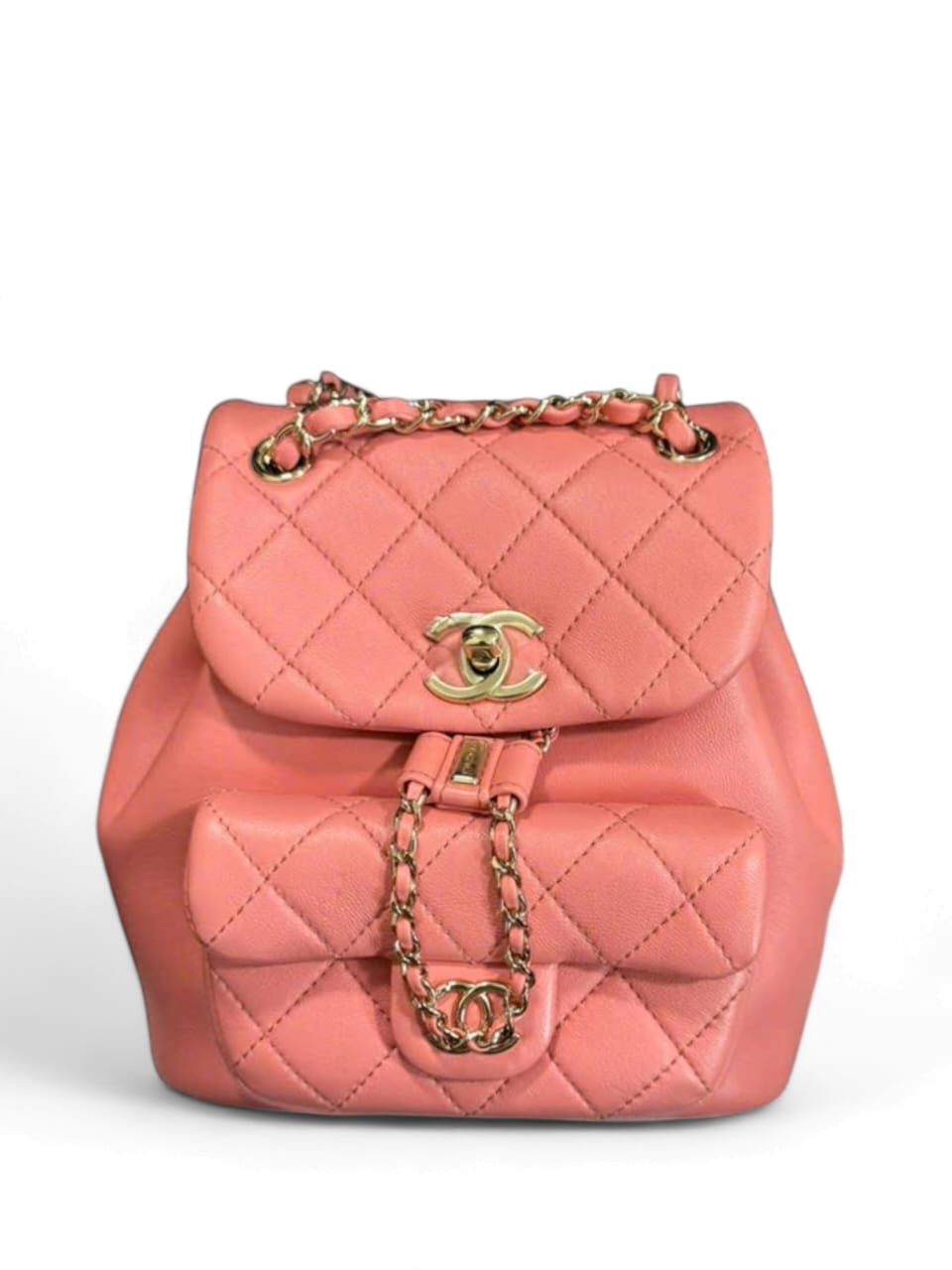 Chanel Backpack Duma Small Pink Lambskin LGHW