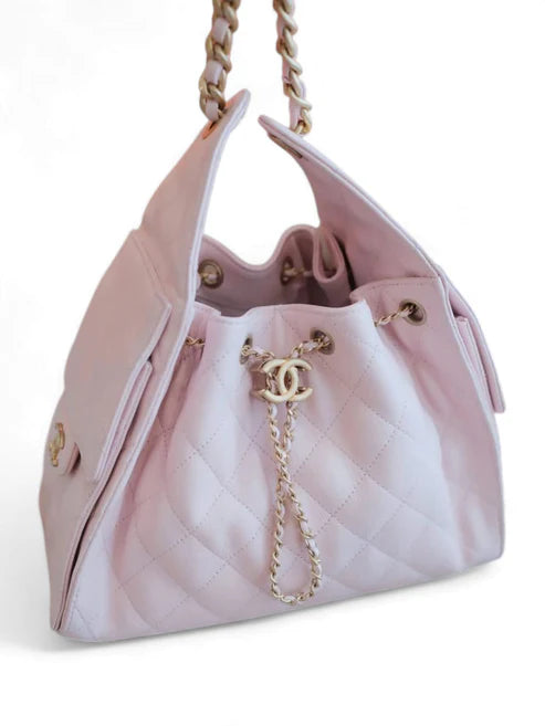 Chanel Hobo Small Pink Caviar AGHW