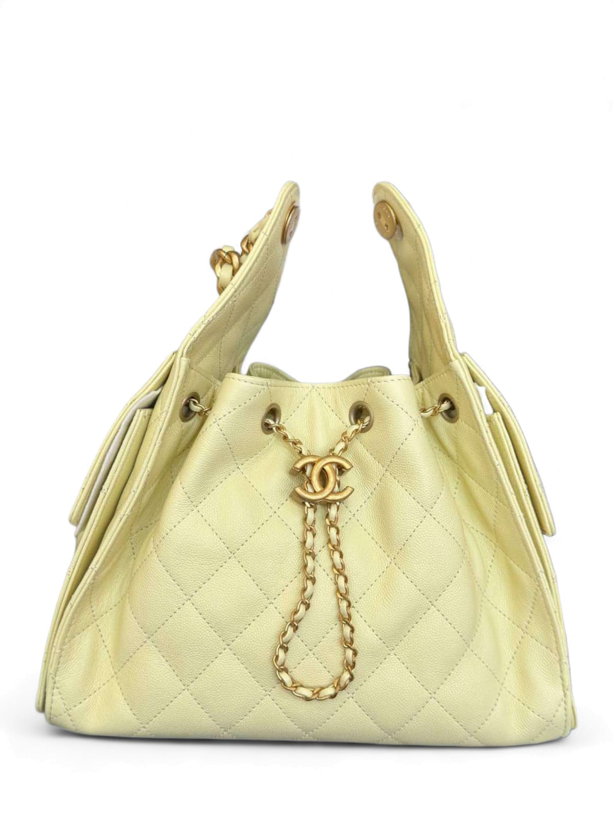 Chanel Hobo Small Yellow Caviar AGHW 25S