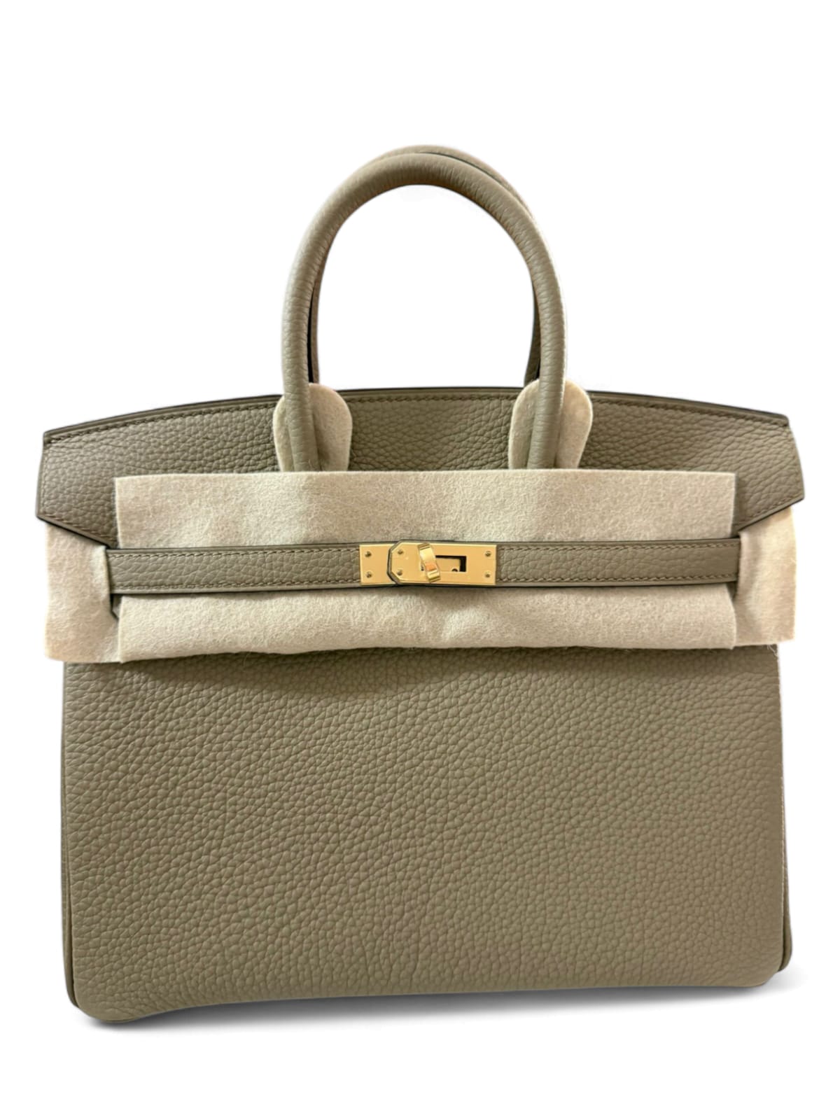 Hermes Birkin Retourne 25 Beige Marfa Togo GHW