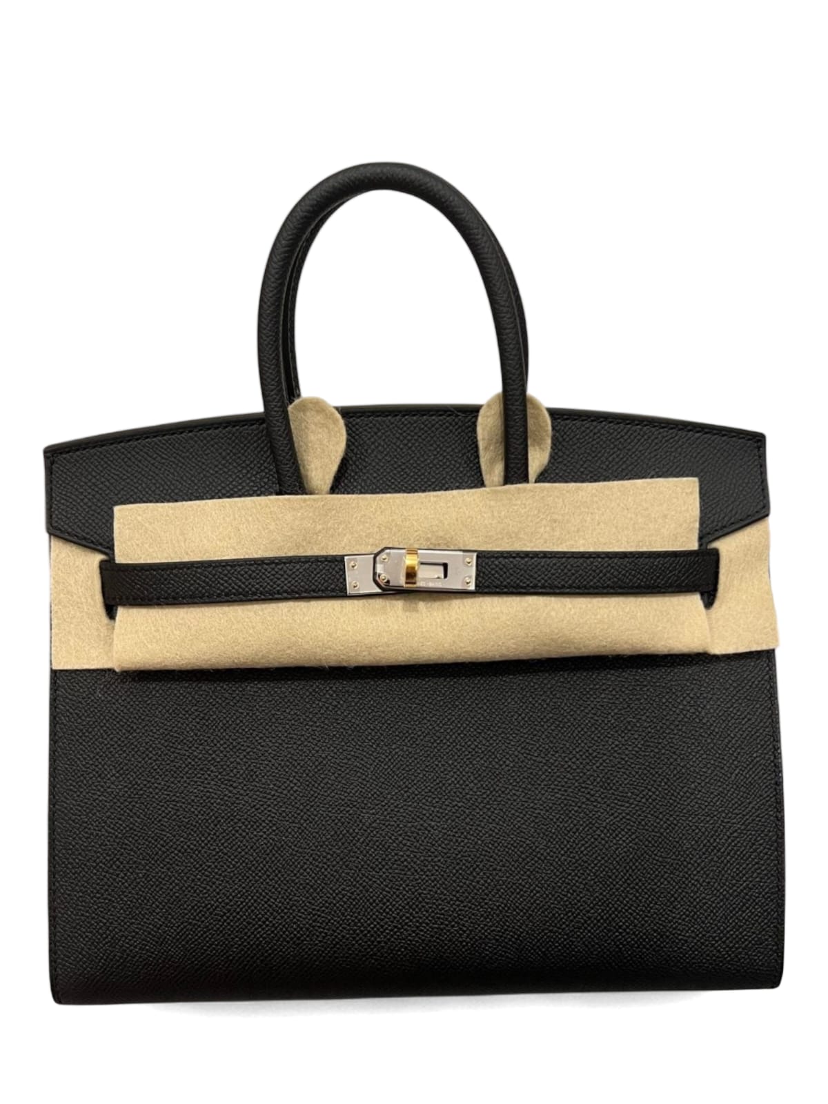Hermes Birkin Sellier 25 Noir Epsom Electrum PHW & GHW