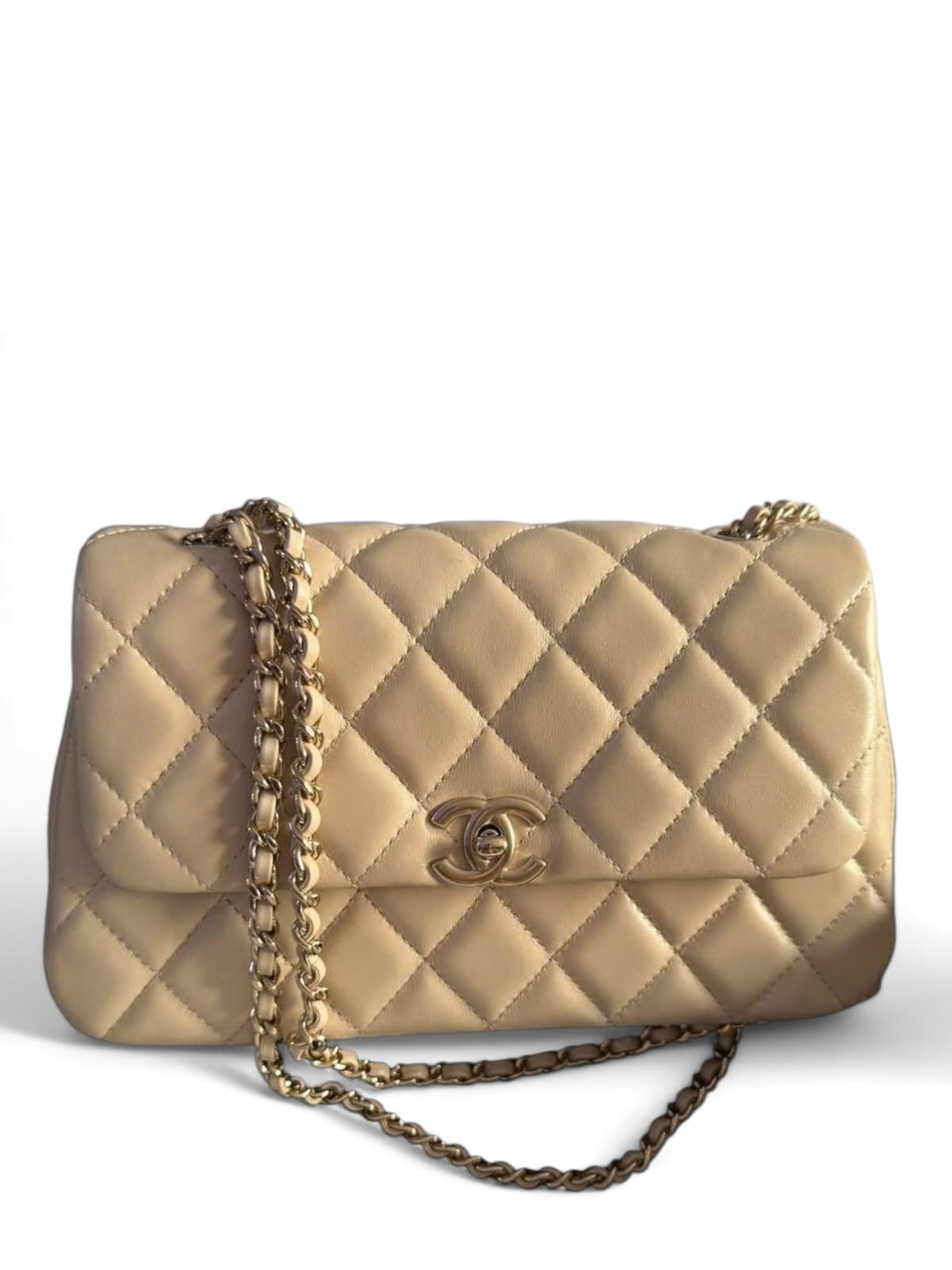 Chanel Classic Mini Beige Lambskin LGHW