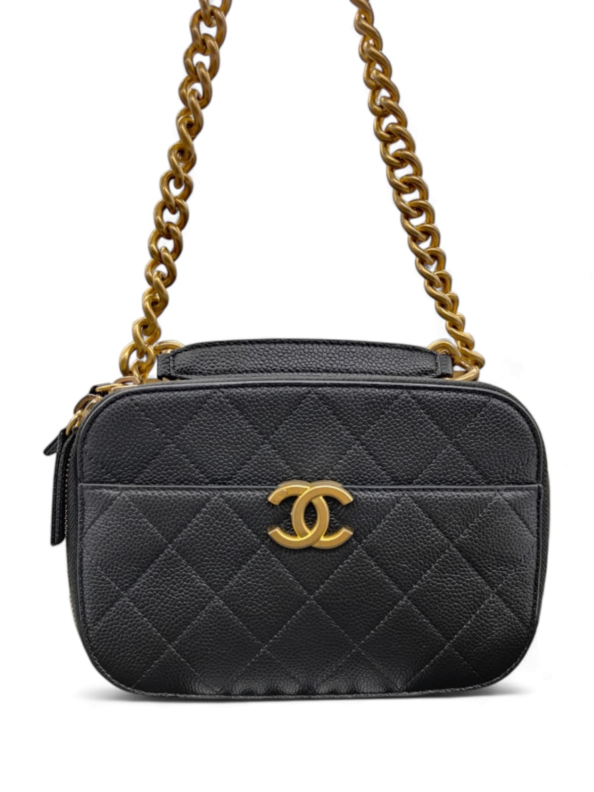 Chanel Vanity Handle Black Caviar AGHW
