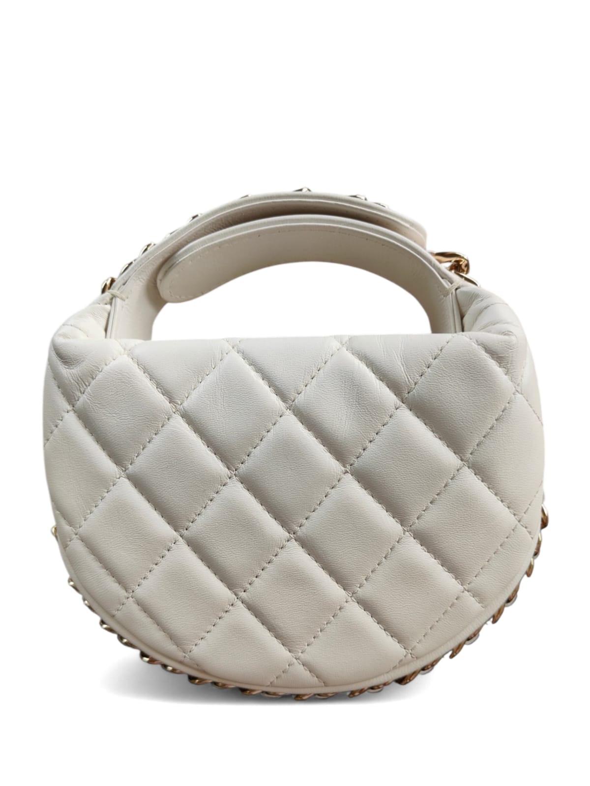 Chanel Croissant Mini White Lambskin LGHW