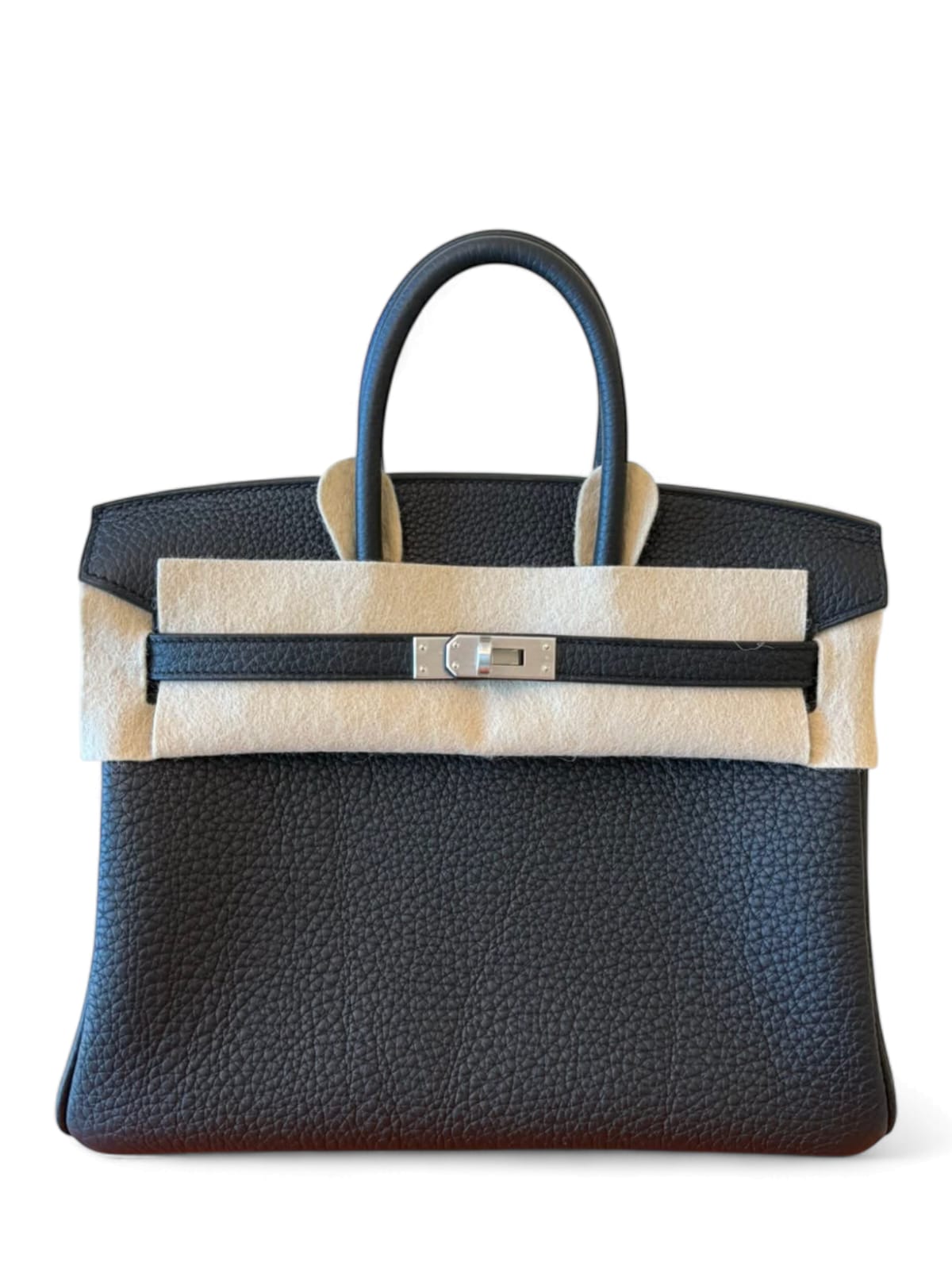 Hermes Birkin Retourne 25 Noir Togo Brushed Palladium Hardware