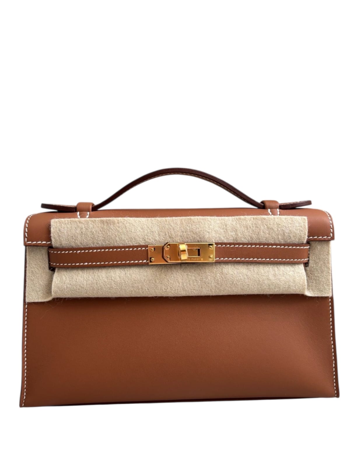 Hermes Kelly Pochette Gold Swift GHW
