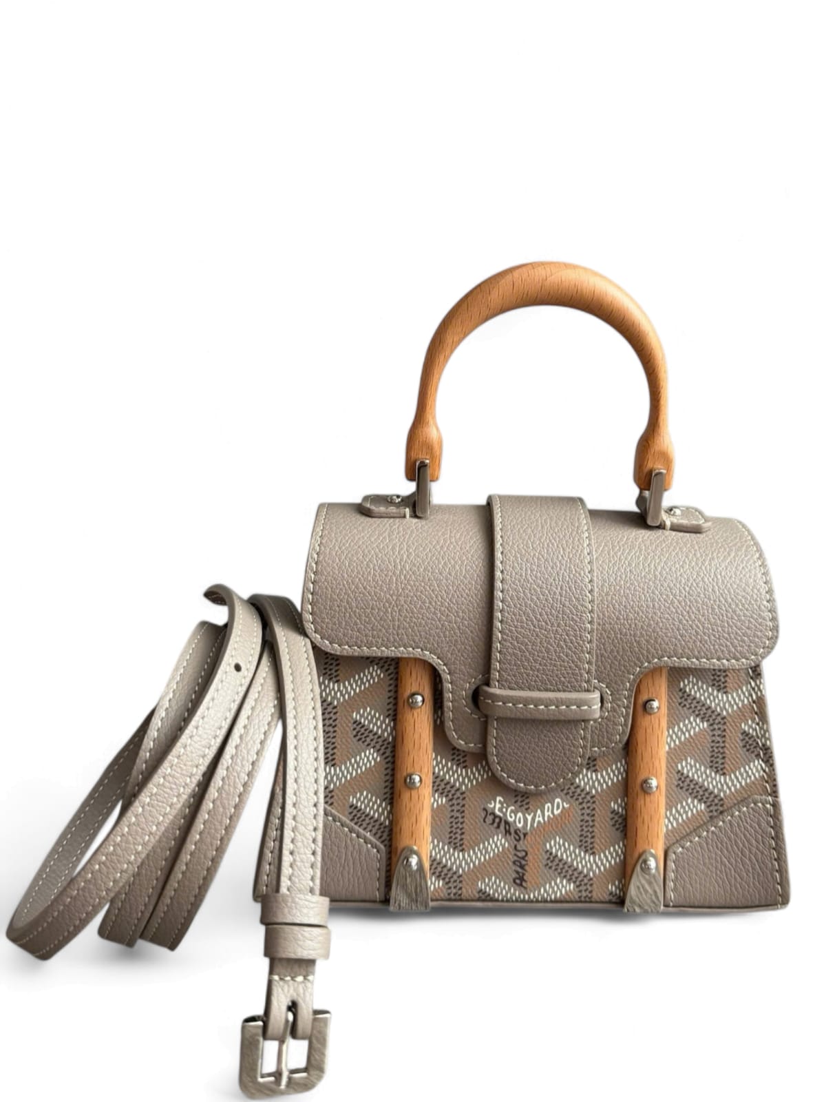 Goyard Saigon Structure Micro Grey Canvas PHW