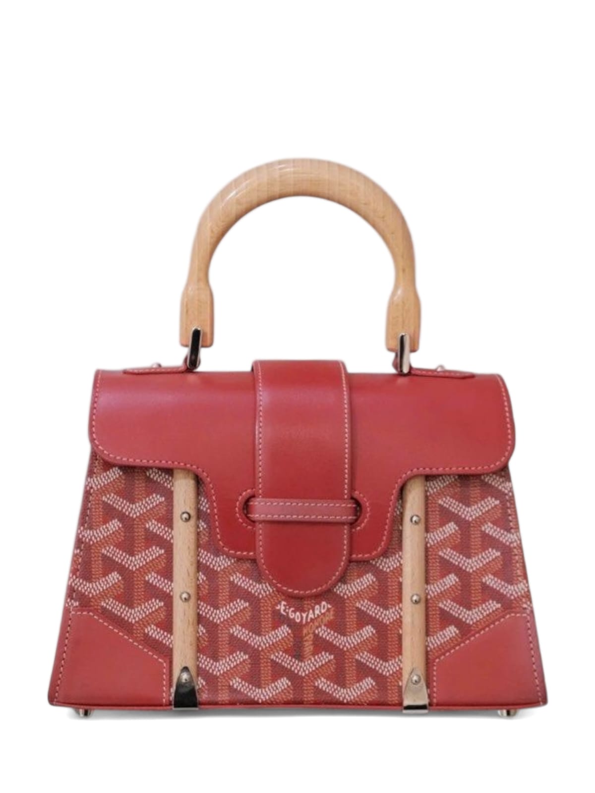 Goyard Saigon Structure Mini Red Canvas PHW