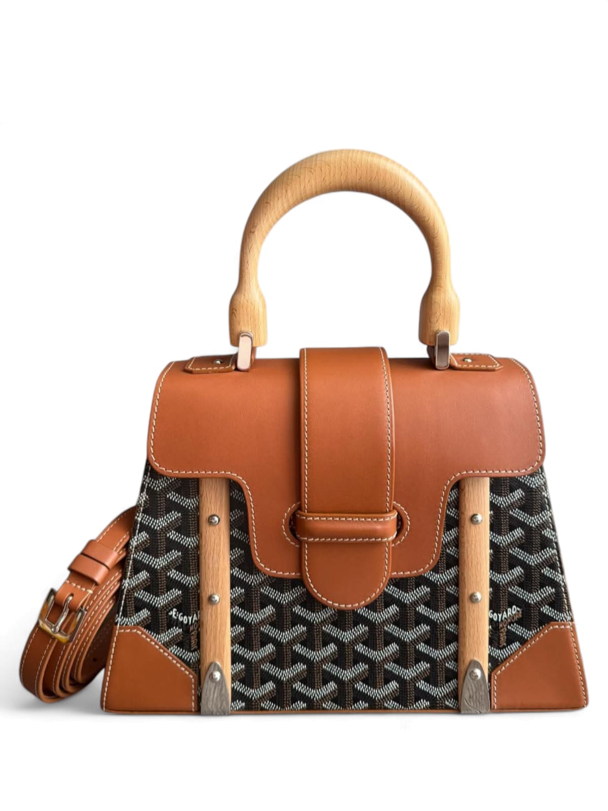 Goyard Saigon Structure PM Gold Canvas PHW