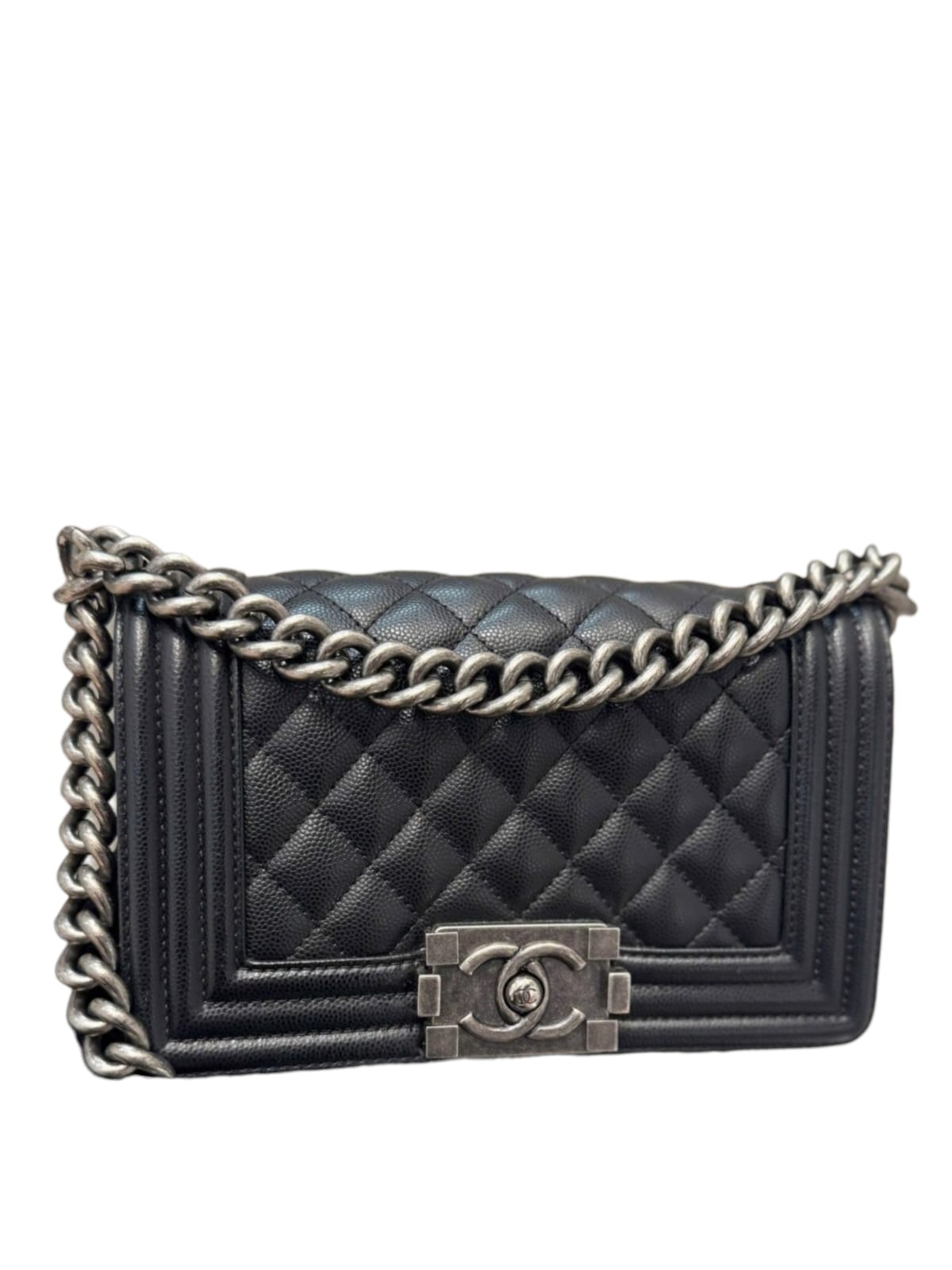Chanel Boy Small Black Caviar RHW