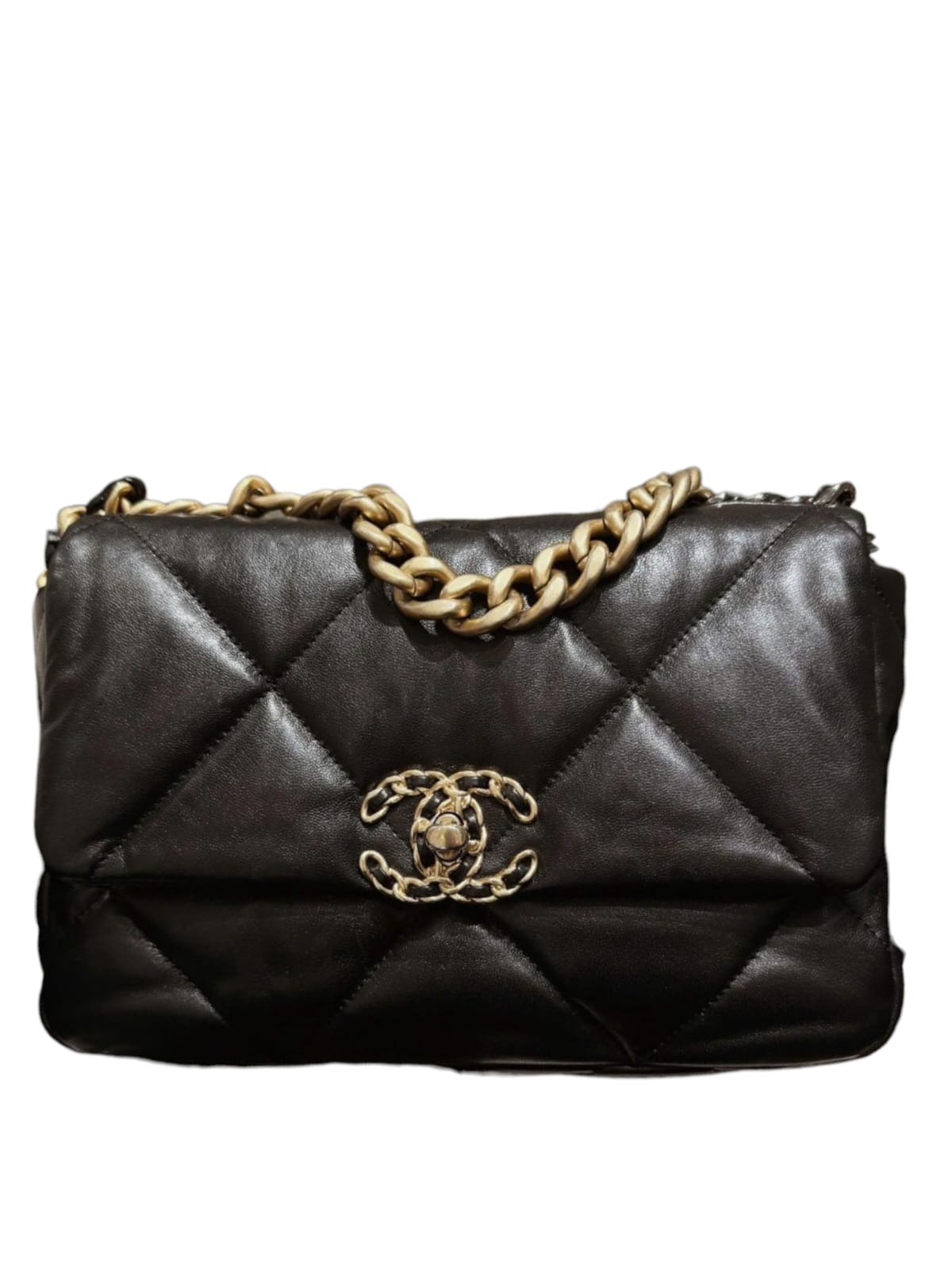 Chanel C19 Small Black Lambskin AGHW
