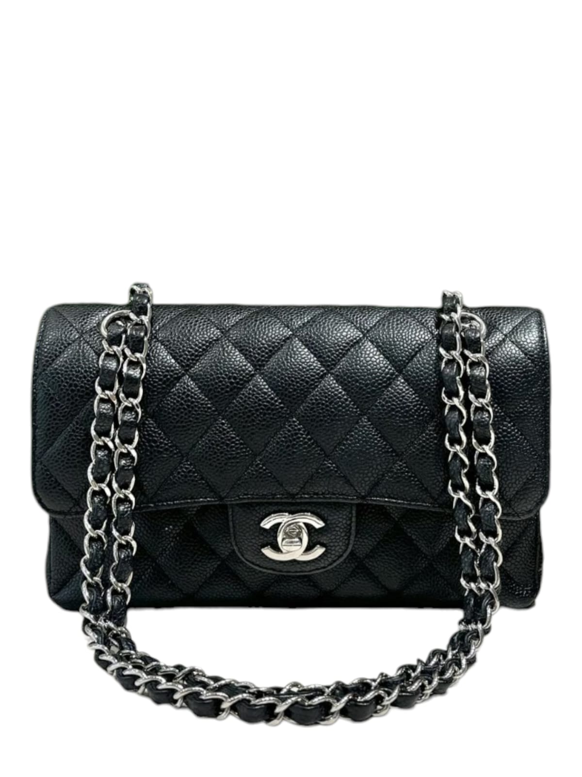 Chanel Classic Small Black Caviar SHW