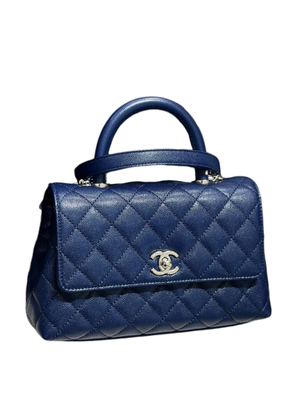 Chanel Coco Handle Small Blue Navy Caviar LGHW