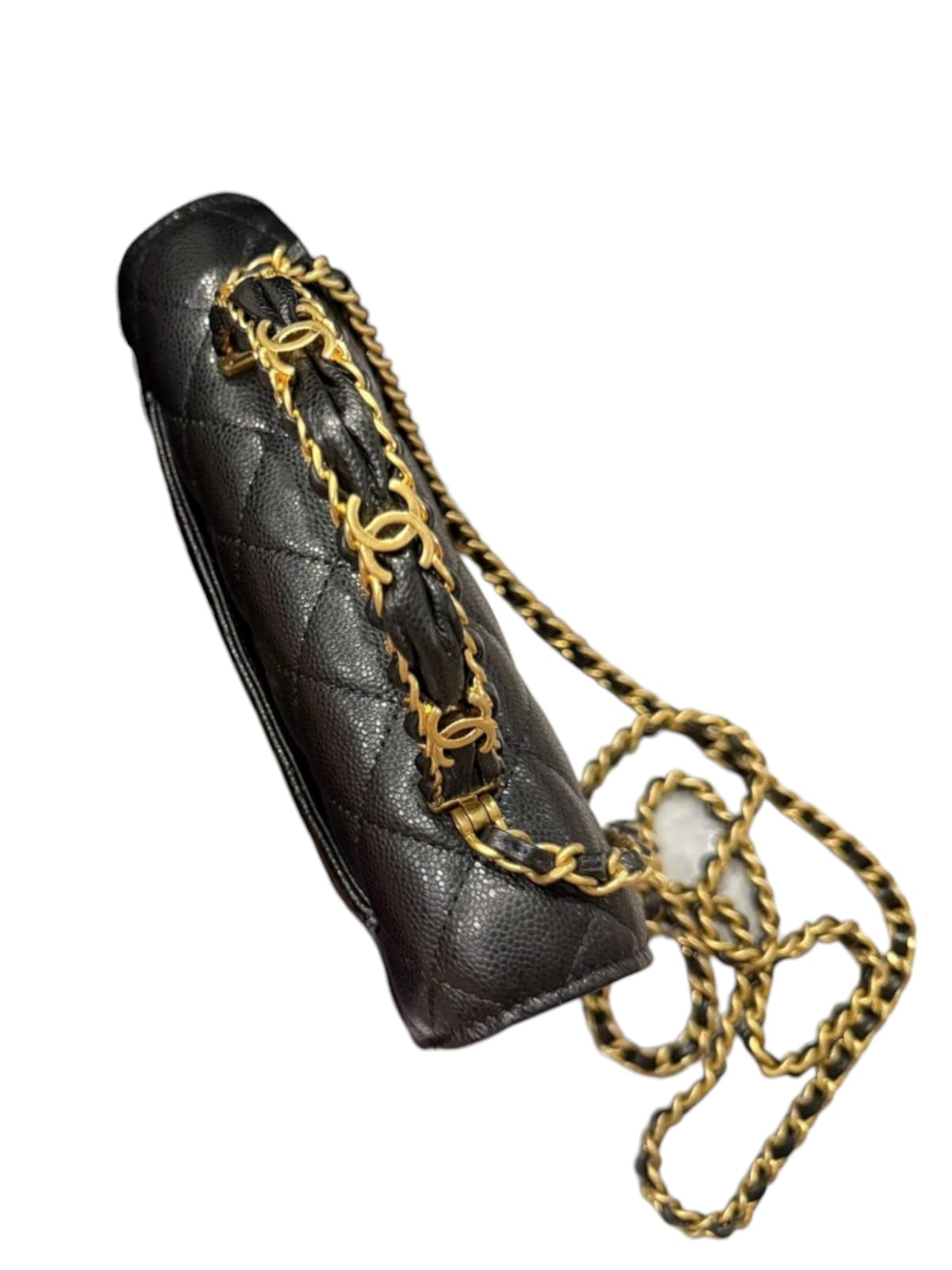 Chanel Woc Handle Black One Compartment Caviar AGHW 25B