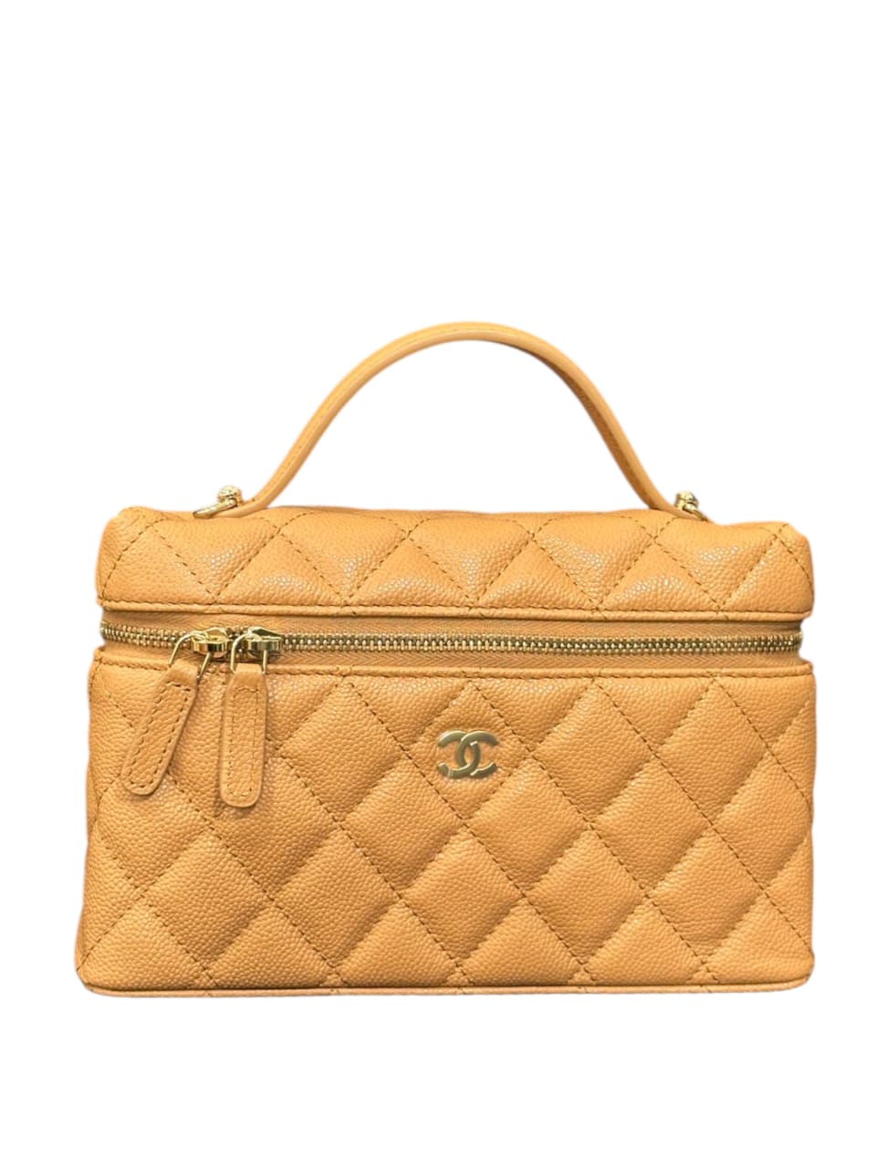 Chanel Vanity Handle Caramel Caviar LGHW 25B