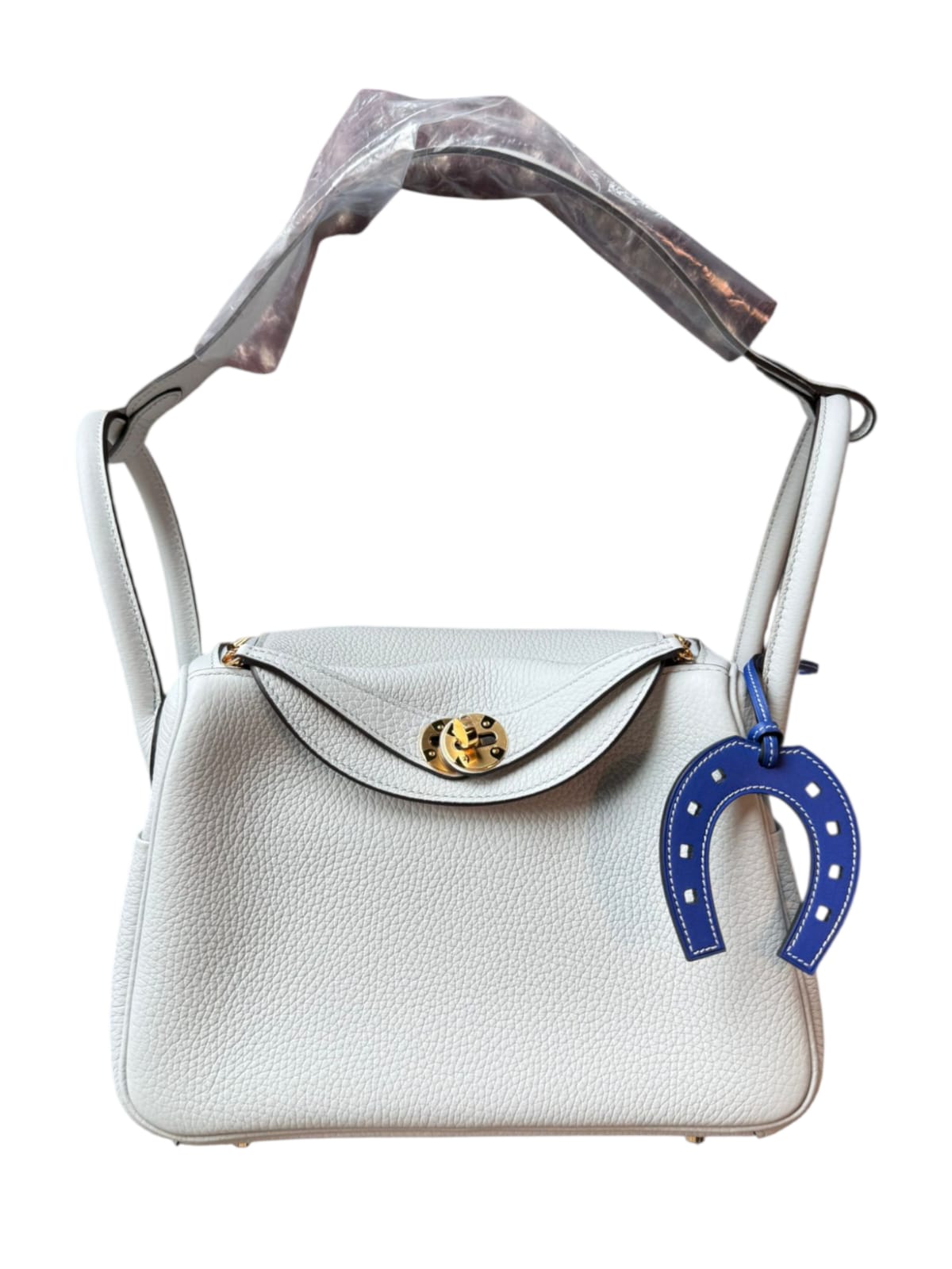 Hermes Lindy 26 Bleu Pale Clemence GHW