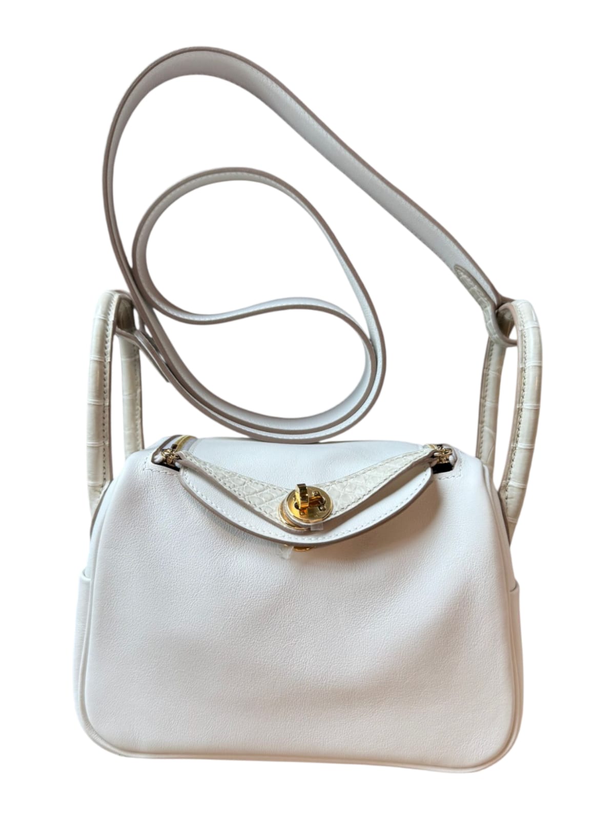 Hermes Lindy Mini Touch Gris Pale Beton Swift GHW