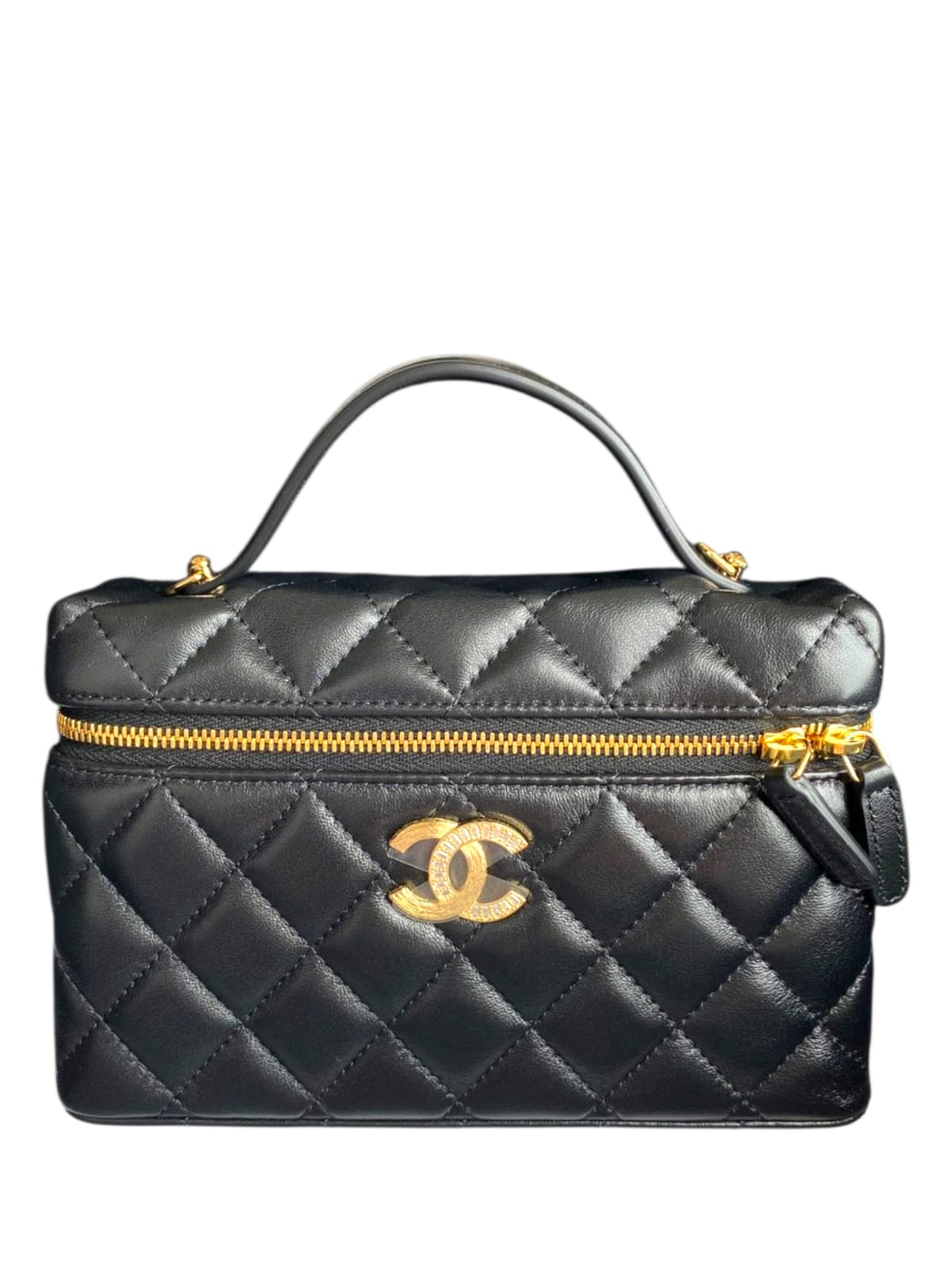 Chanel Vanity Black Lambskin GHW 25B