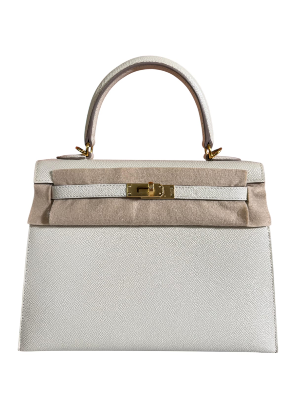 Hermes Kelly Sellier 25 Craie Epsom GHW