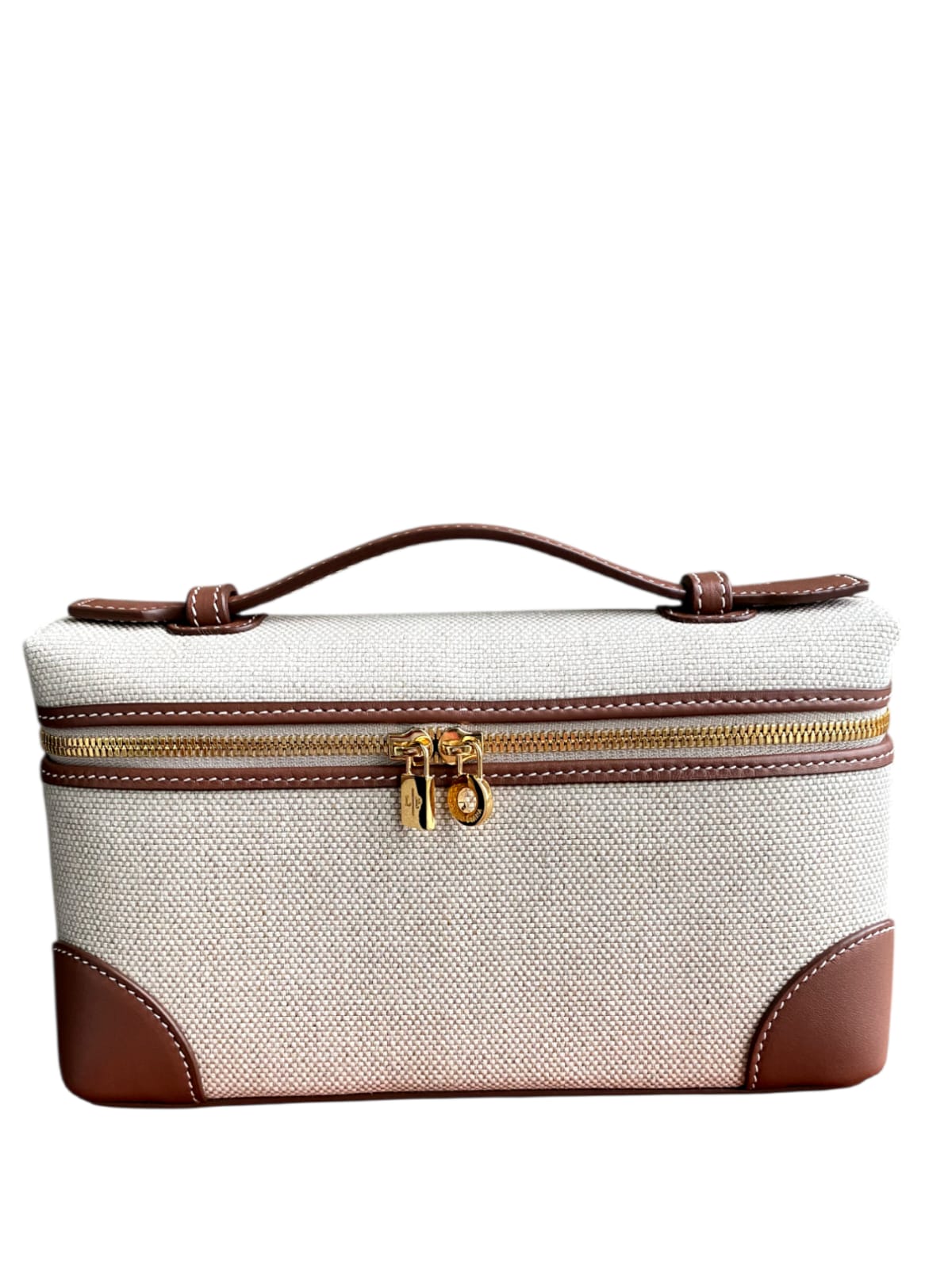 Loro Piana Orange Extra Pocket L19 Naturel Canvas GHW (Balance Payment)