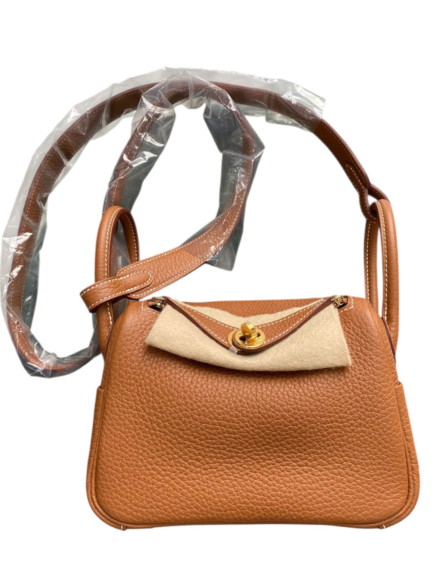 Hermes Lindy Mini II Gold Clemence GHW