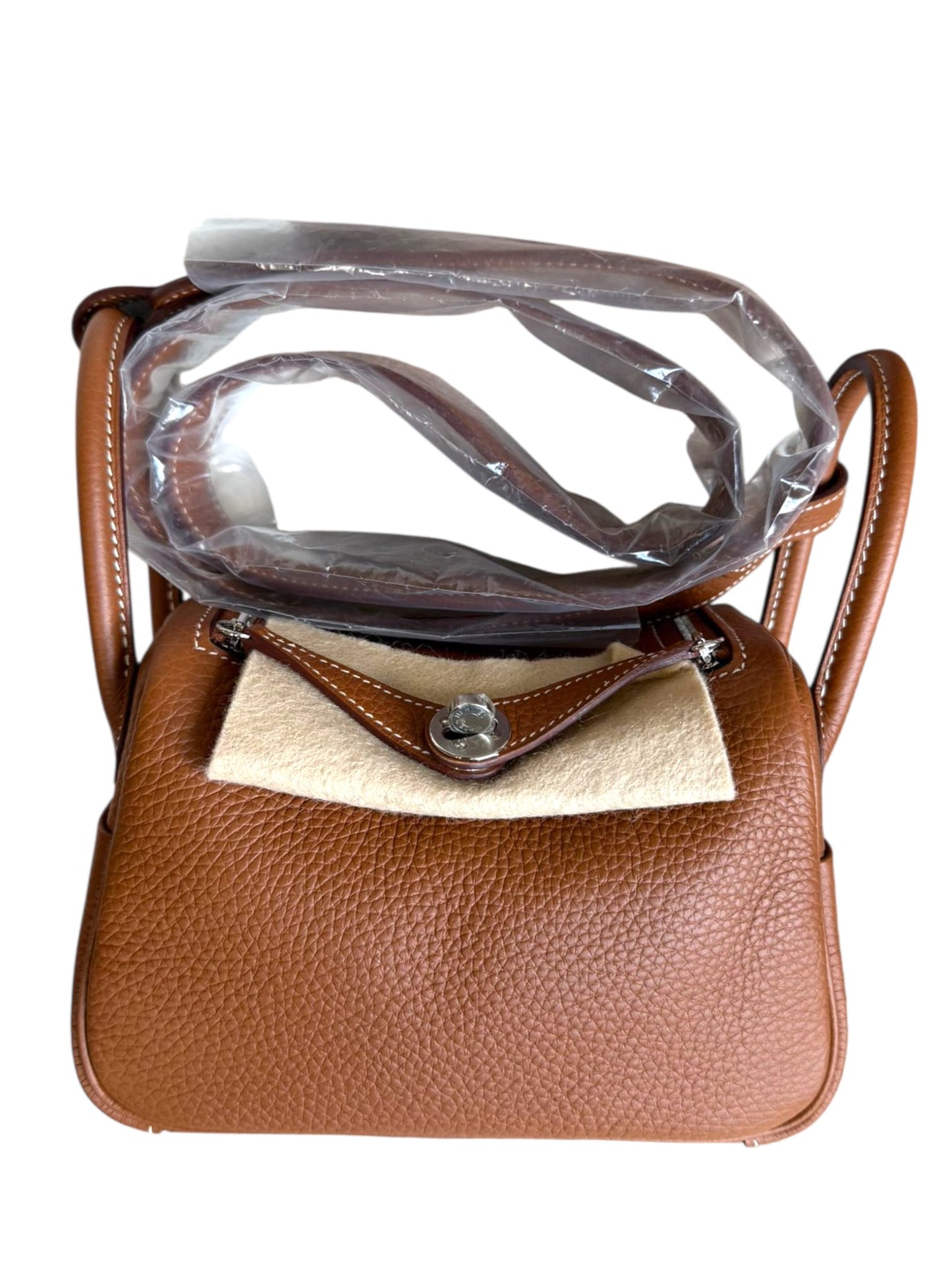 Hermes Lindy Mini II Gold Clemence PHW