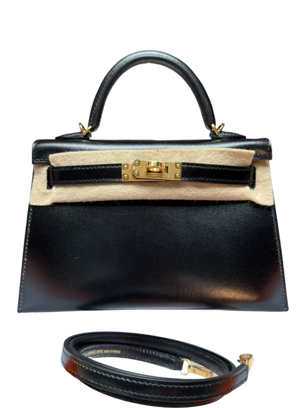 Hermes Kelly Sellier 20 Noir Box Calf GHW
