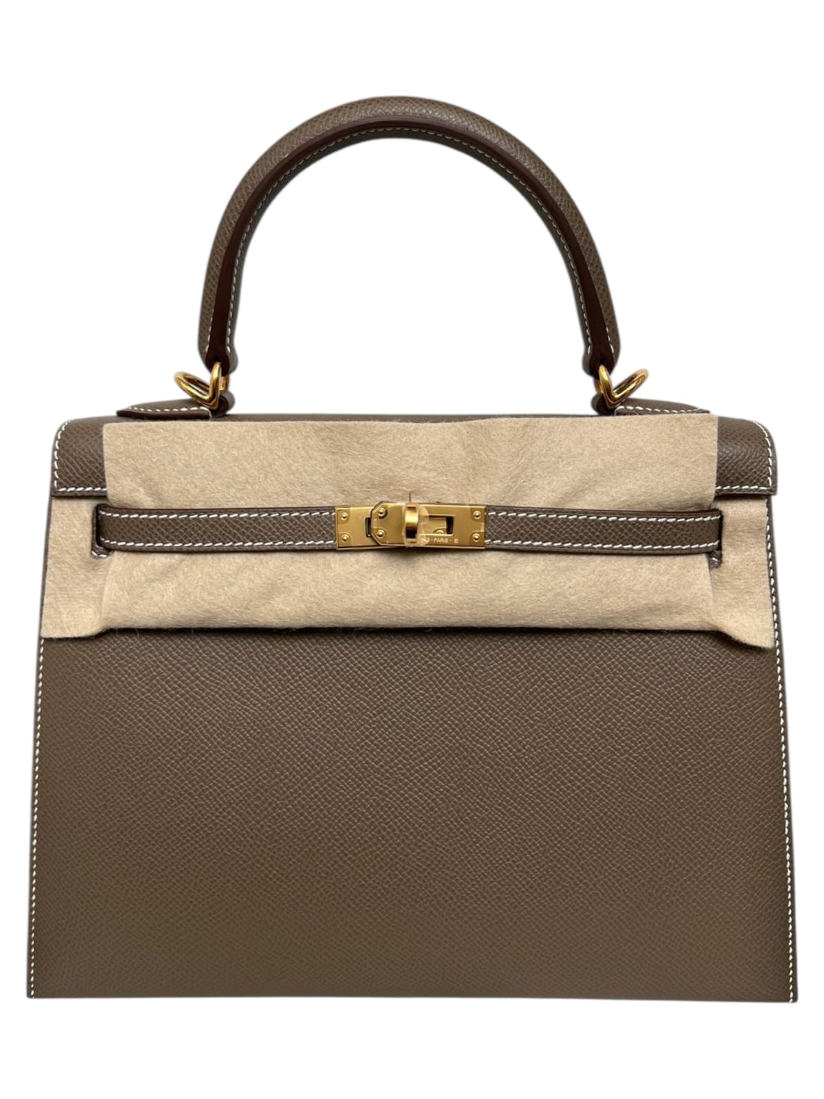 Hermes Kelly Sellier 25 Etoupe Epsom GHW