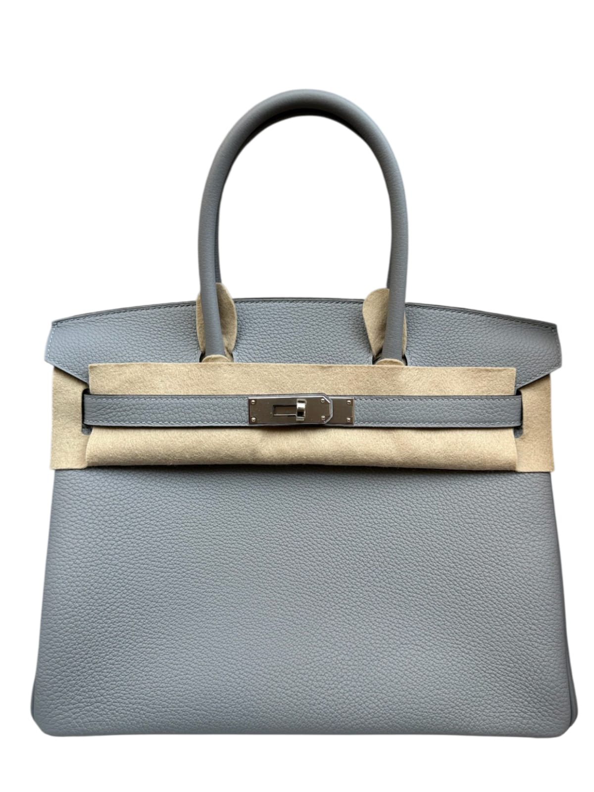 Hermes Birkin Retourne 30 Gris Pantin Togo PHW