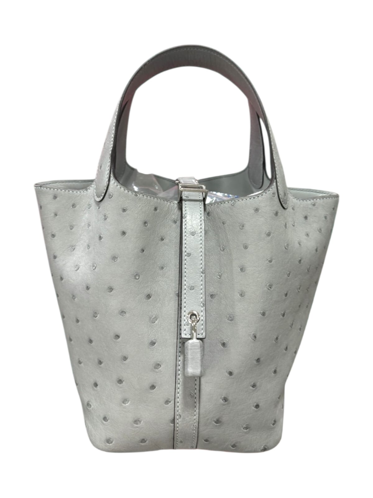 Hermes Picotin 18 Blue Glacier Ostrich PHW