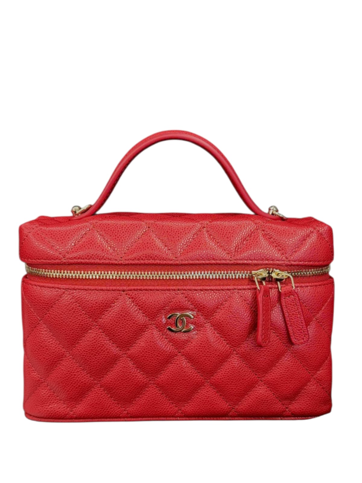Chanel Vanity Handle Red Caviar LGHW 26C