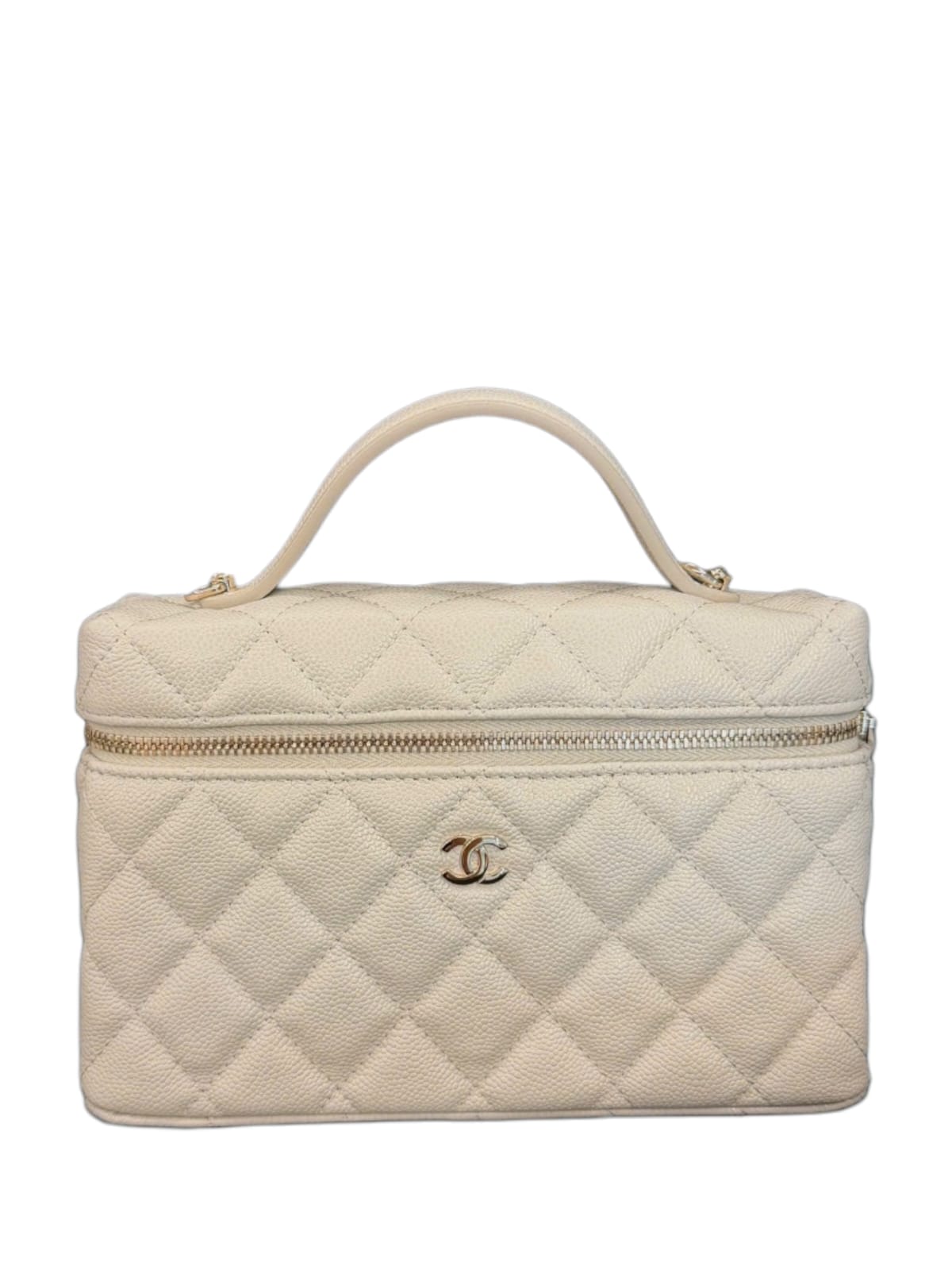 Chanel Vanity Handle Light Grey Caviar LGHW