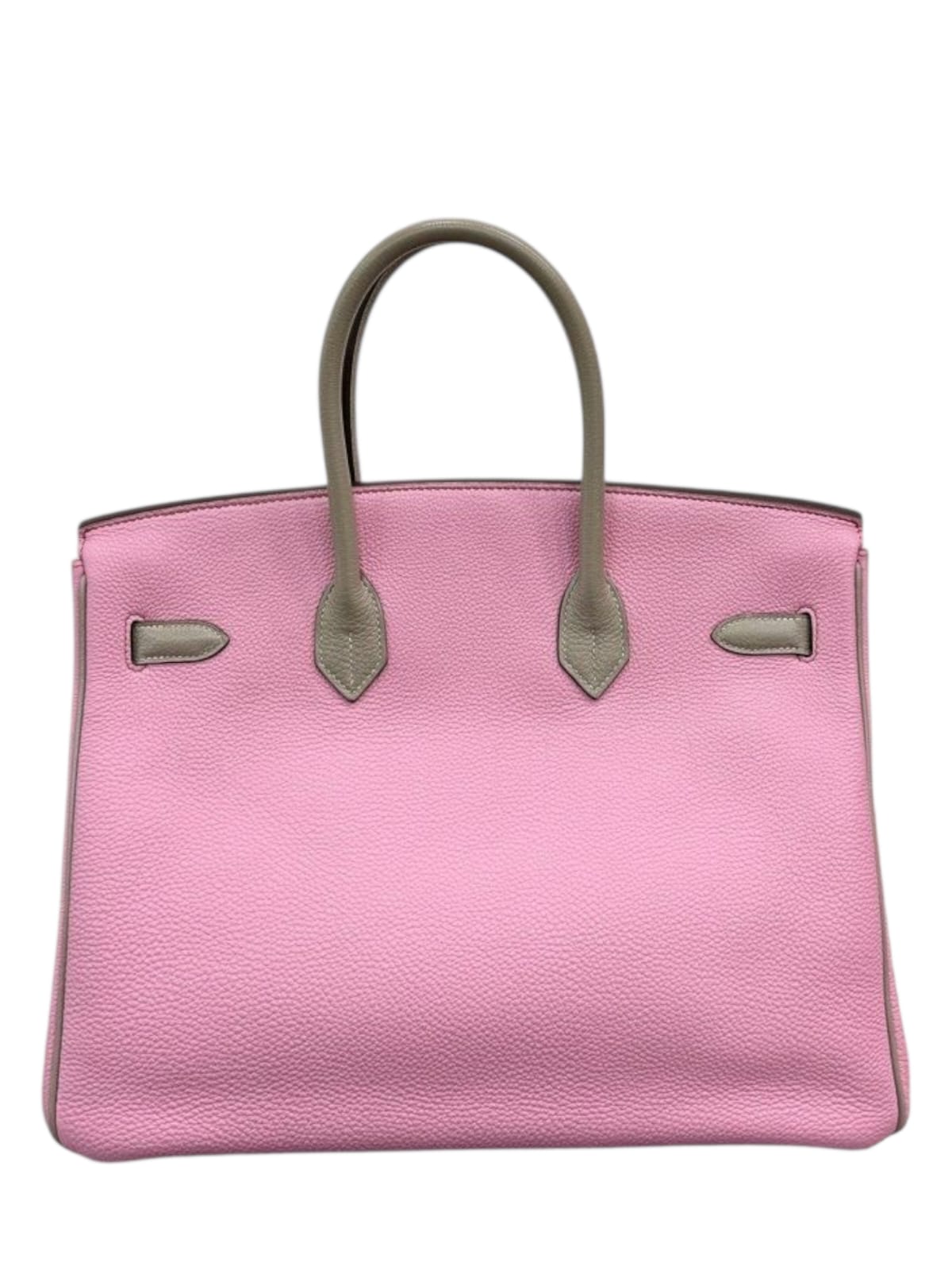 Hermes Birkin Retourne Vintage SO 35 Mauve Bubblegum Pink & Tourterelle Clemence PHW