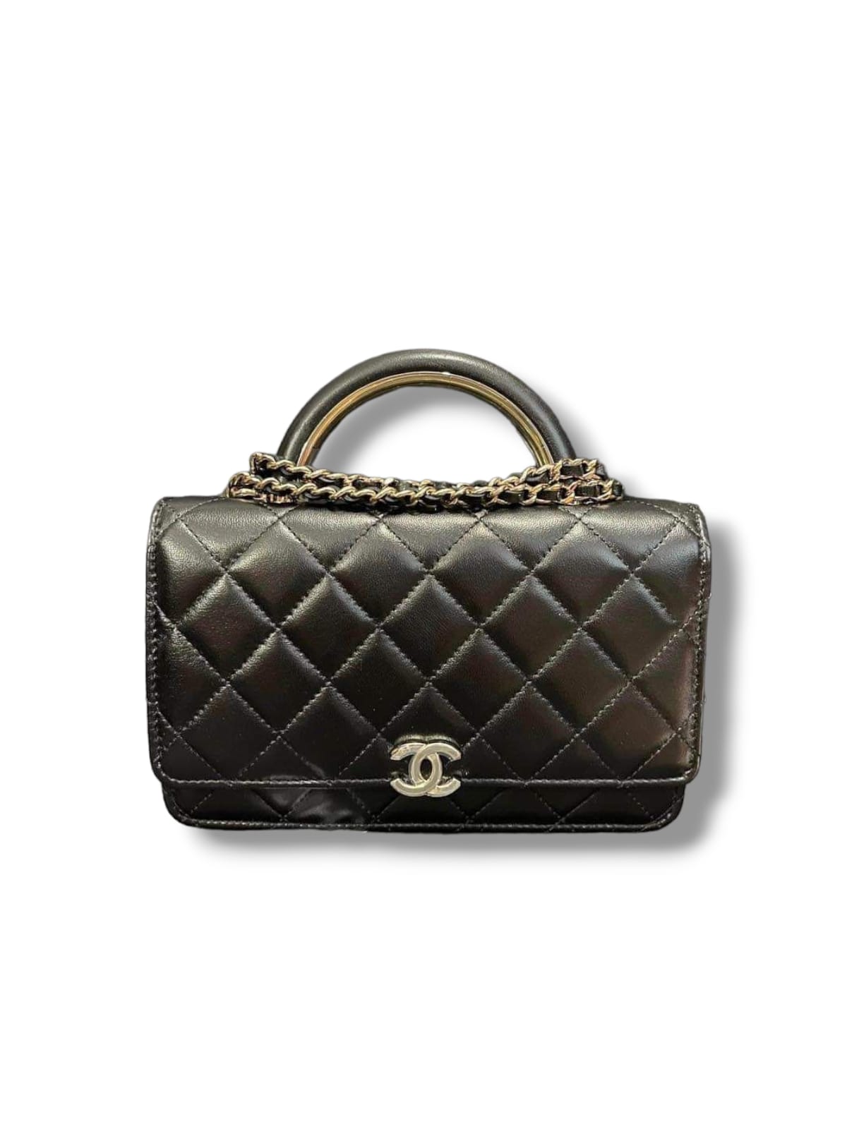 Chanel Woc Top Handle Black Lambskin LGHW