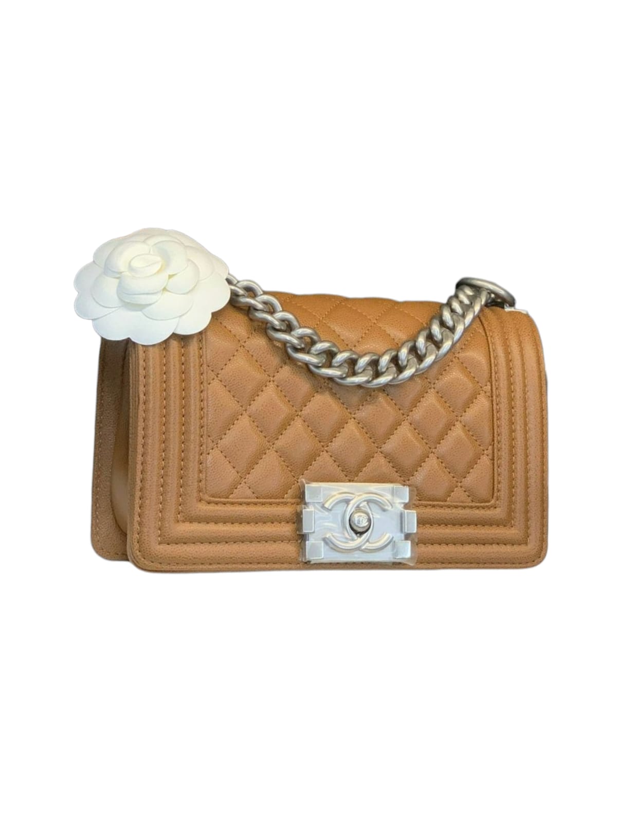 Chanel Boy Small Caramel Caviar SHW