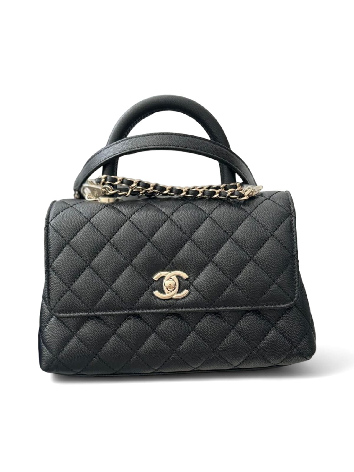 Chanel Coco Handle 9.5 Small Black Caviar LGHW