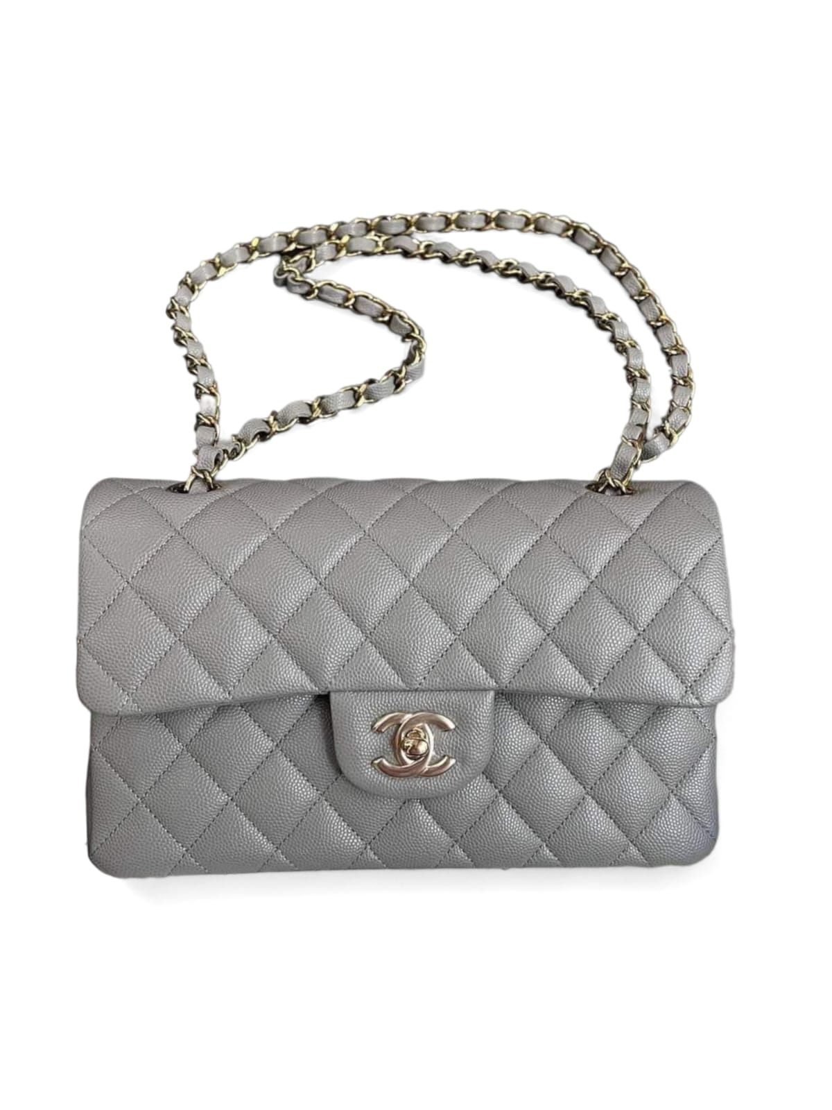 Chanel Classic Small Grey Caviar LGHW