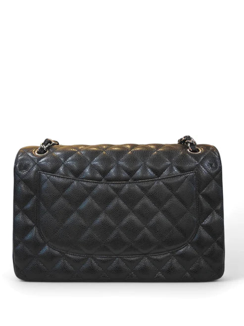 Chanel Classic Jumbo Black Caviar SHW
